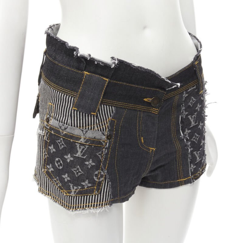 Women's Louis Vuitton monogram jacquard patchwork shorts