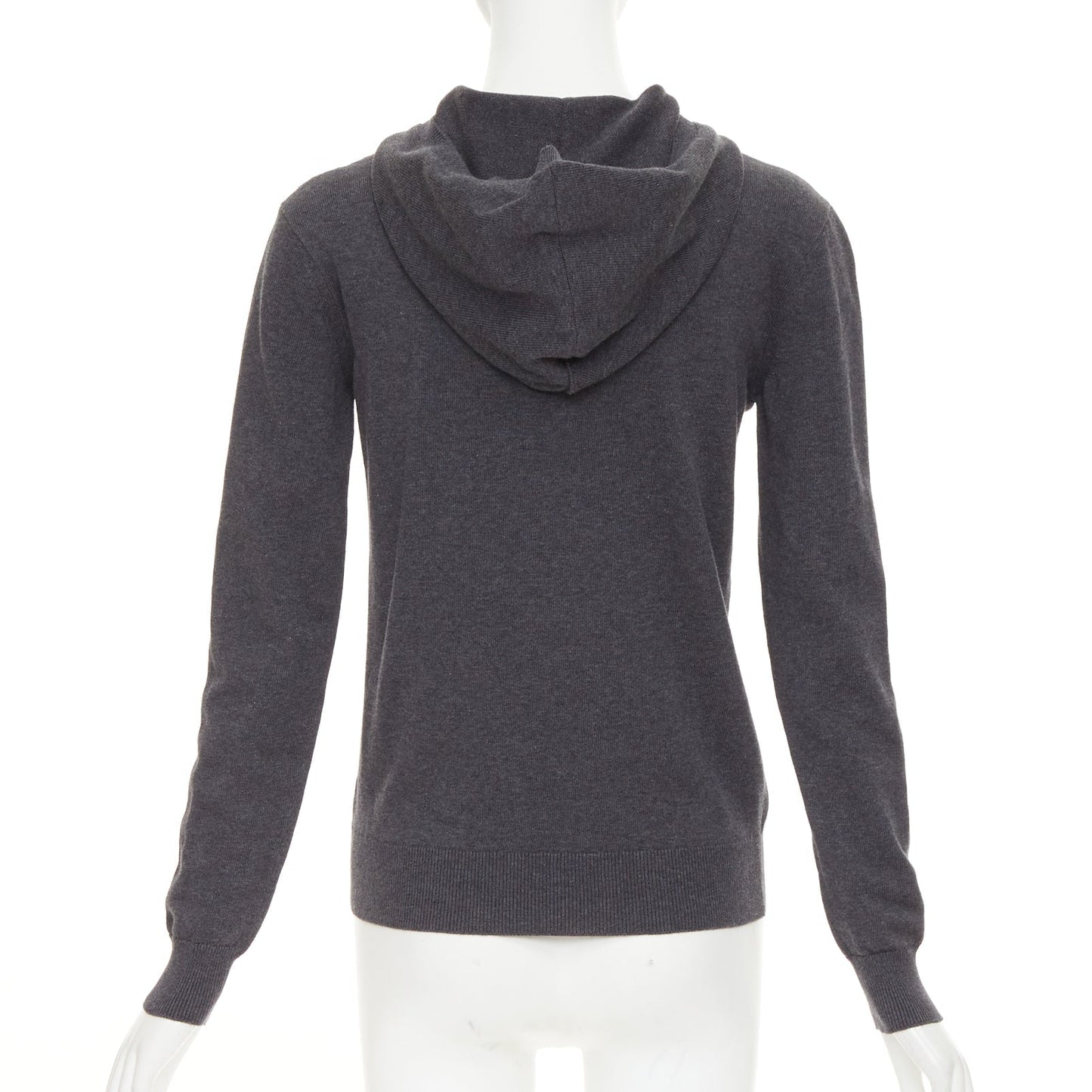 Women's Saint Laurent lightning bolt logo stud hooded sweater