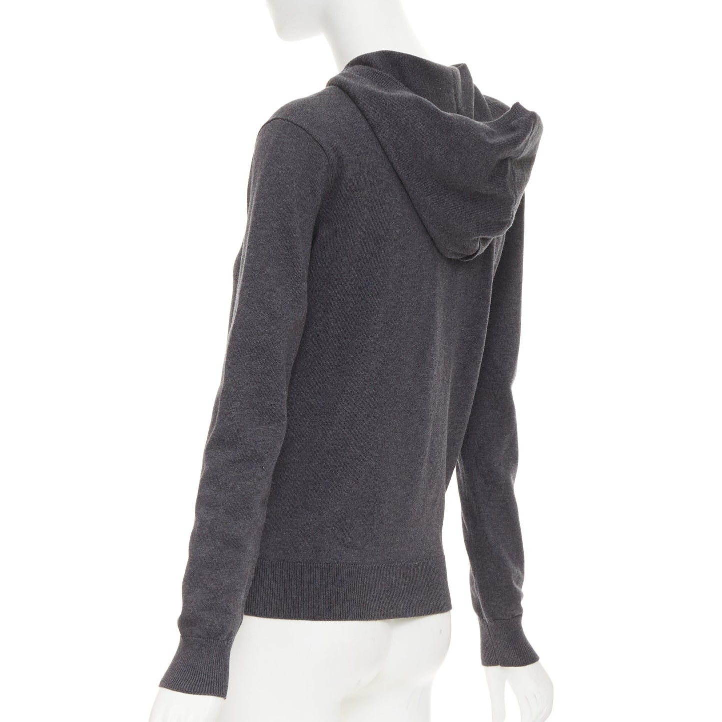 Women's Saint Laurent lightning bolt logo stud hooded sweater