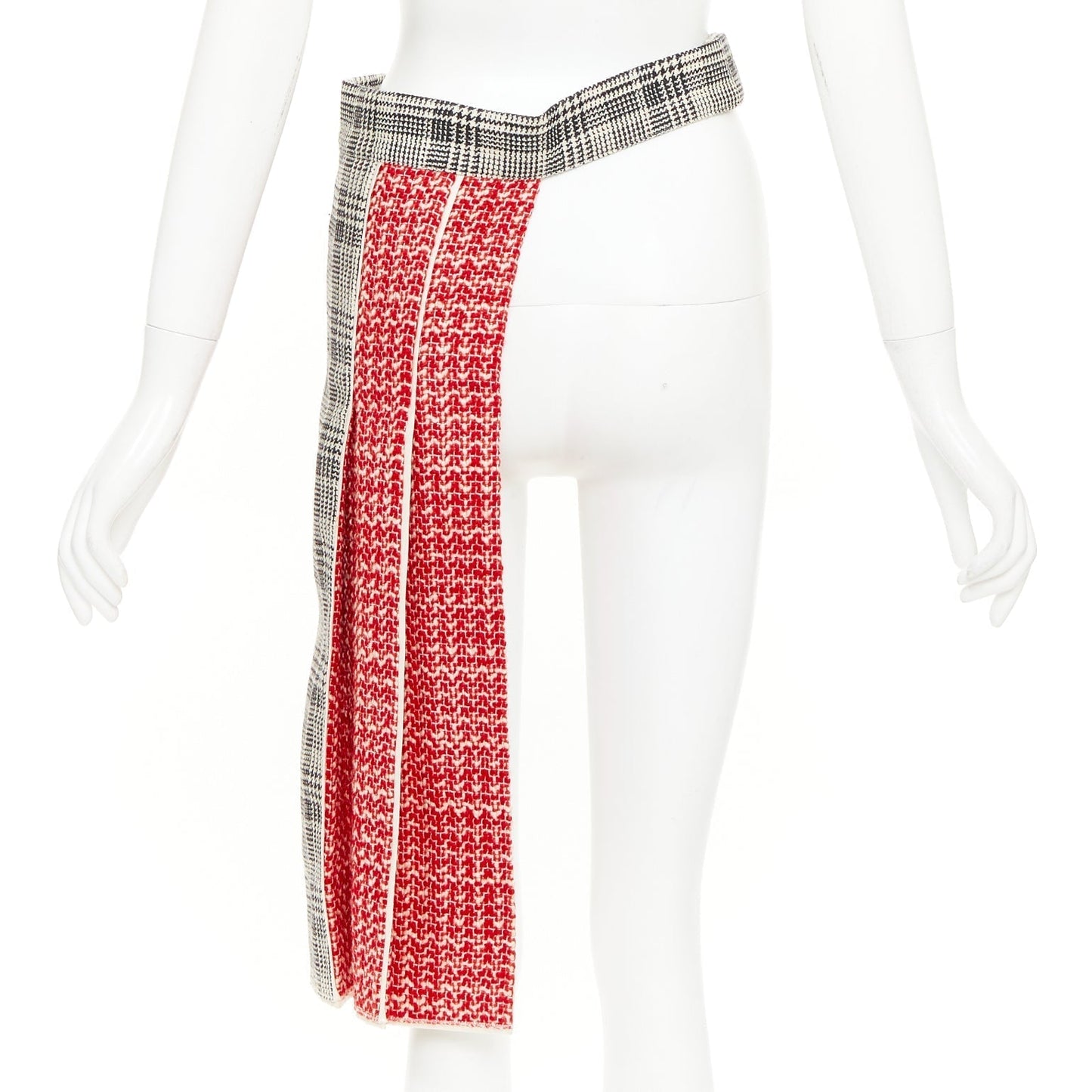 Women's Prada Glen check virgin houndstooth wool tweed skirt
