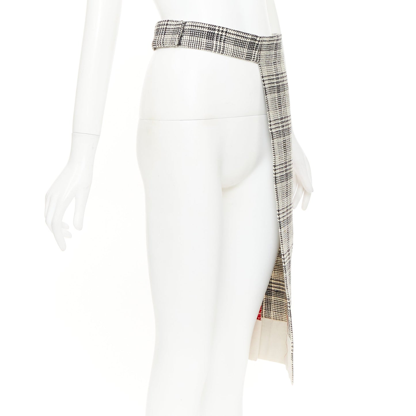 Women's Prada Glen check virgin houndstooth wool tweed skirt