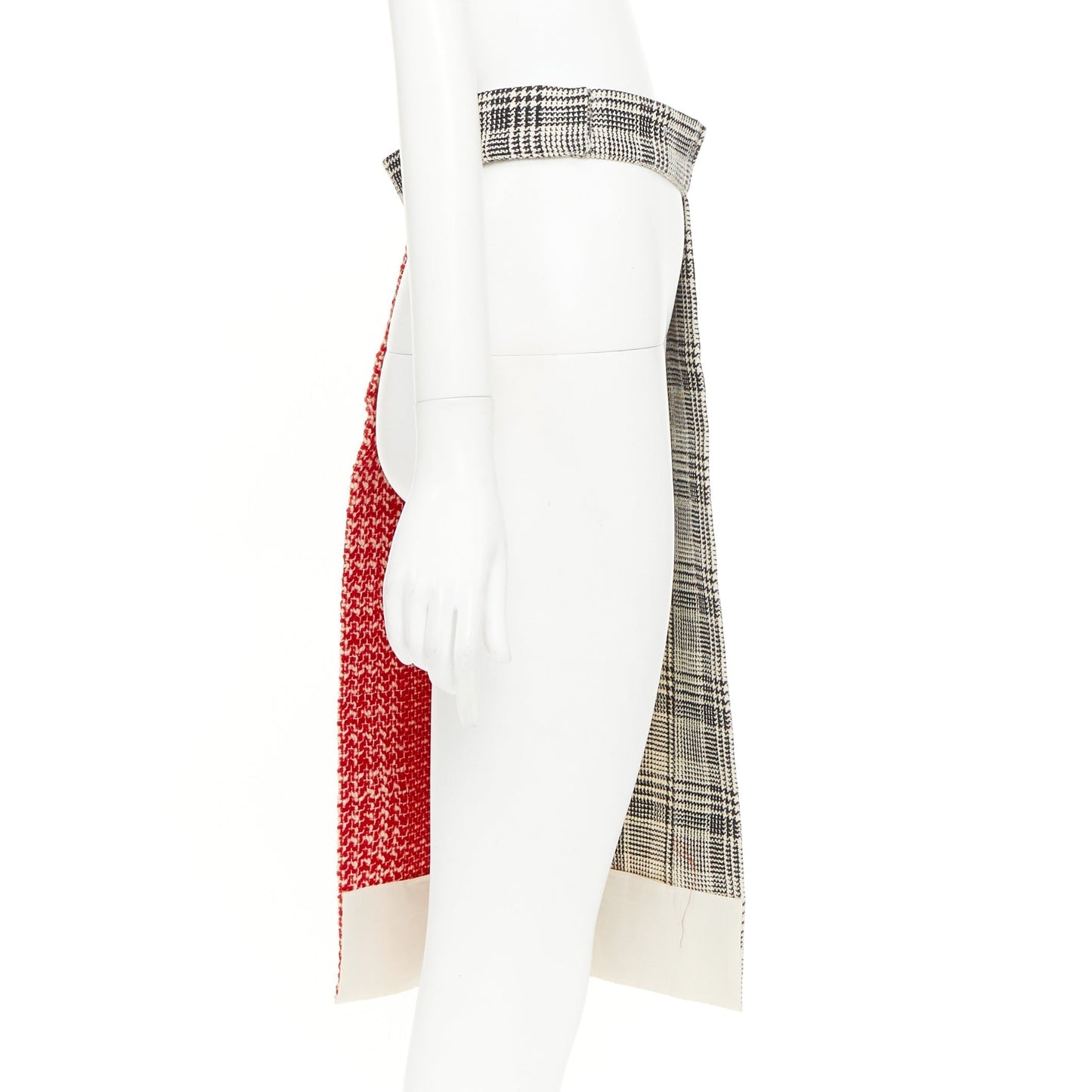 Women's Prada Glen check virgin houndstooth wool tweed skirt