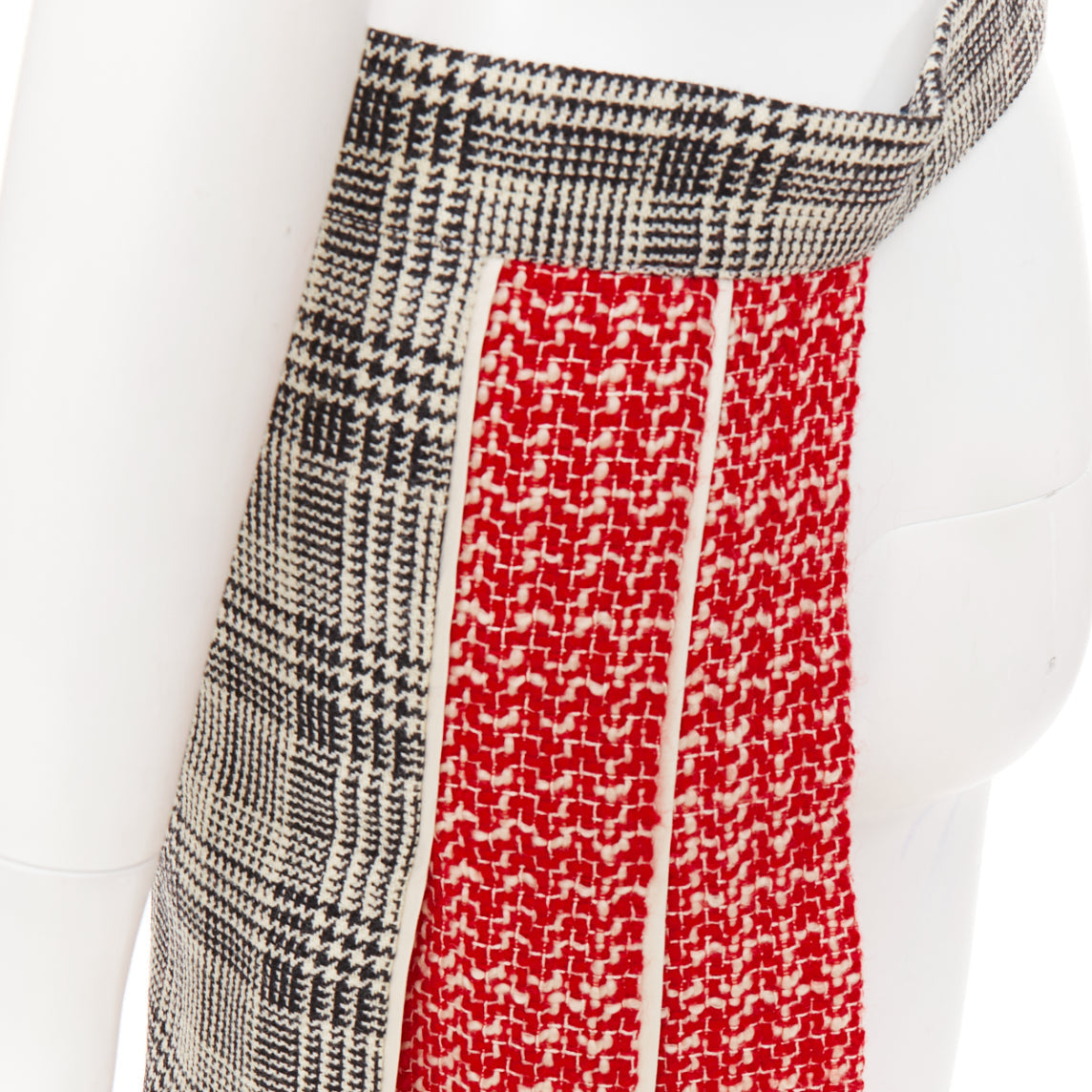 Women's Prada Glen check virgin houndstooth wool tweed skirt