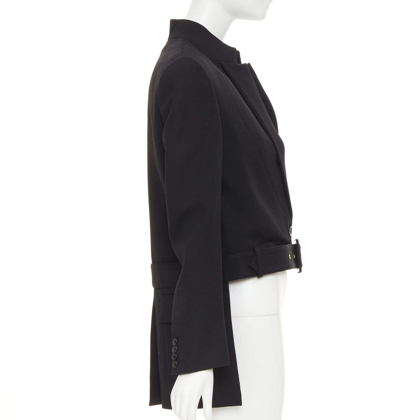 Women's Givenchy wool belted high low tailcoat jacket