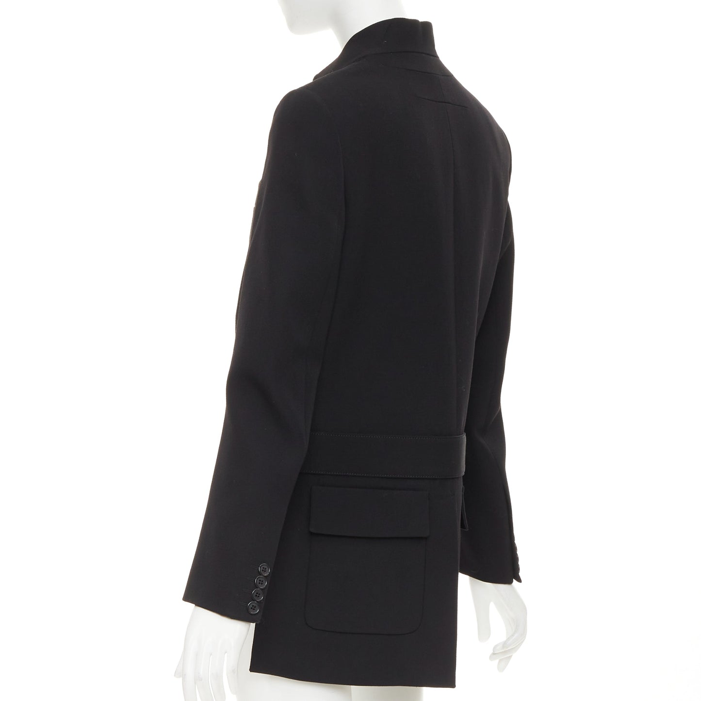 Women's Givenchy wool belted high low tailcoat jacket