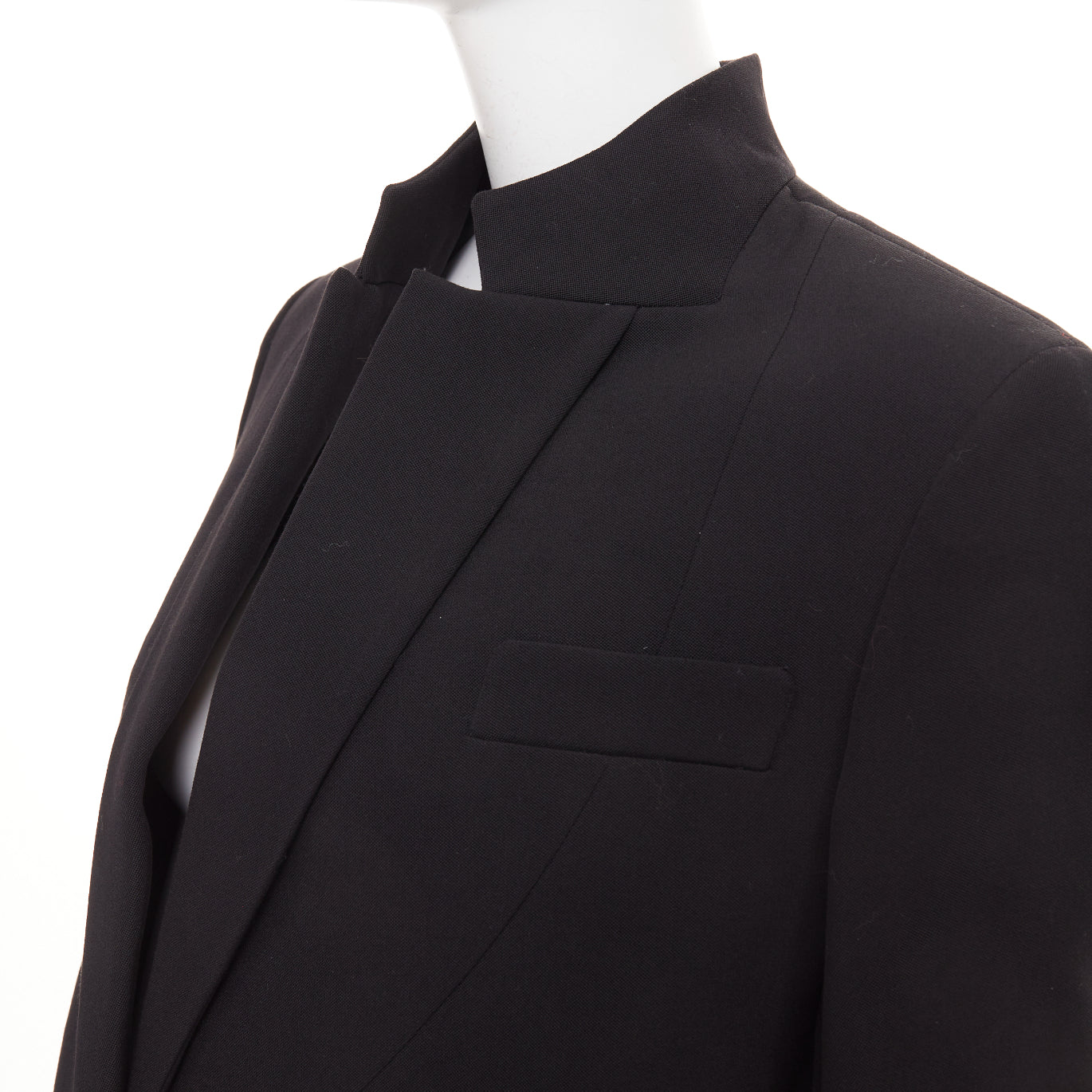 Women's Givenchy wool belted high low tailcoat jacket