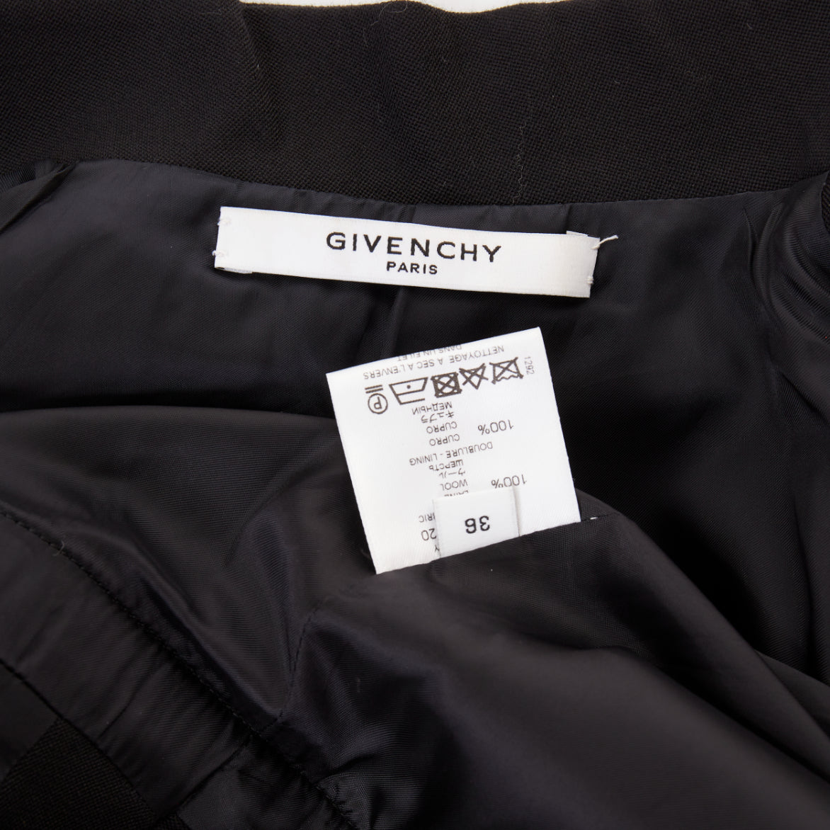 Women's Givenchy wool belted high low tailcoat jacket