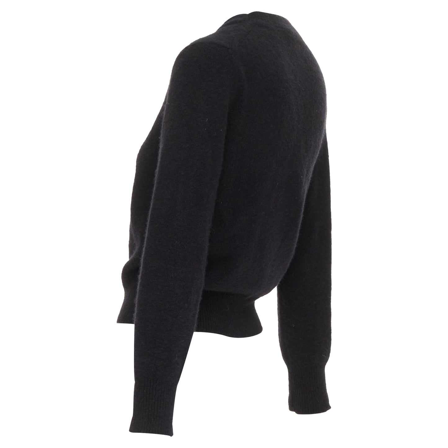 Women's Louis Vuitton logo wool blend fluffy crew sweater