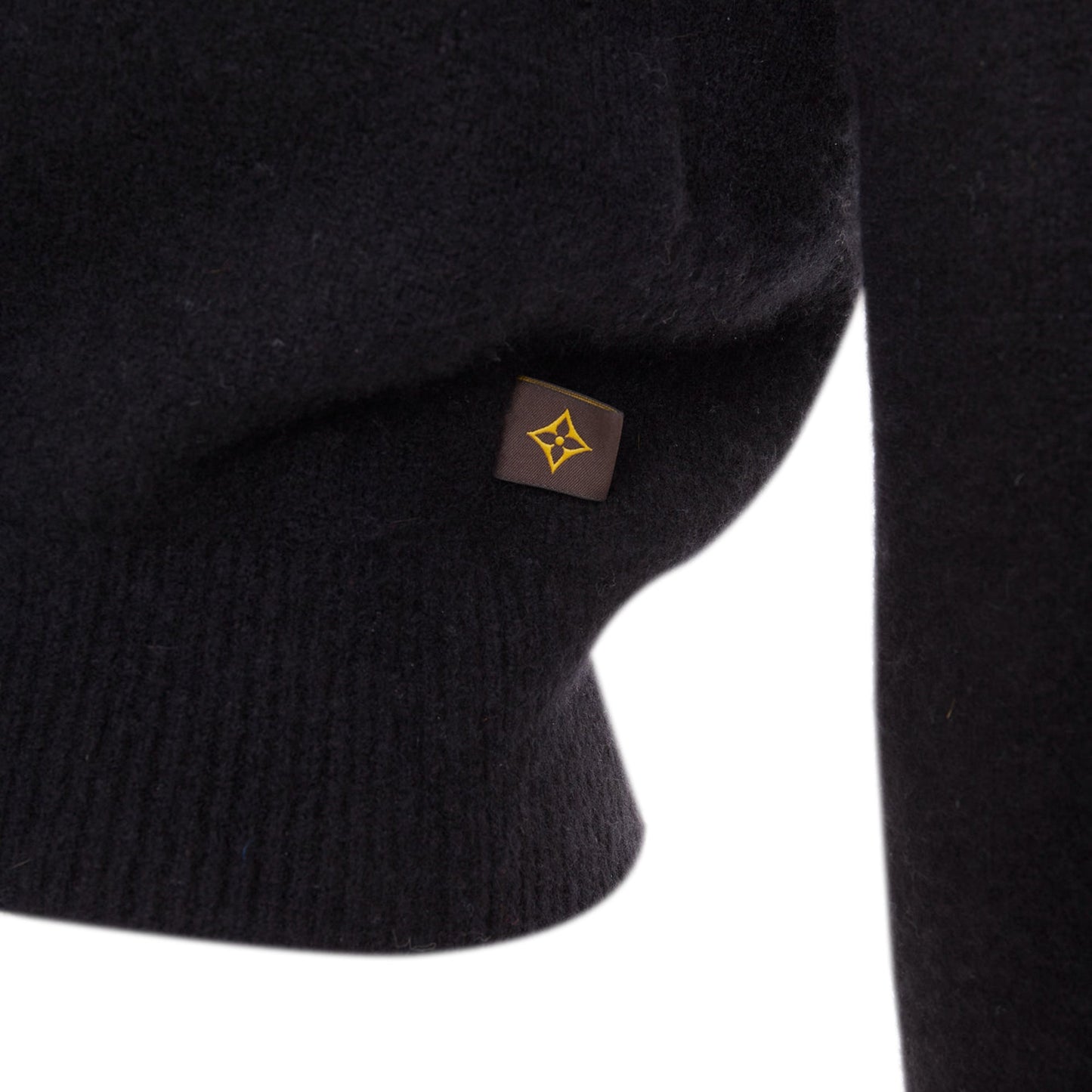 Women's Louis Vuitton logo wool blend fluffy crew sweater