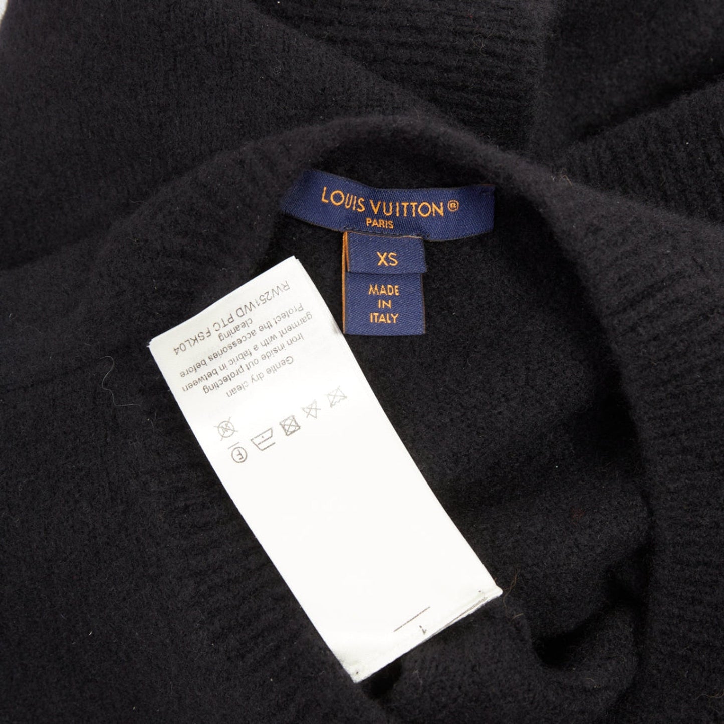 Women's Louis Vuitton logo wool blend fluffy crew sweater
