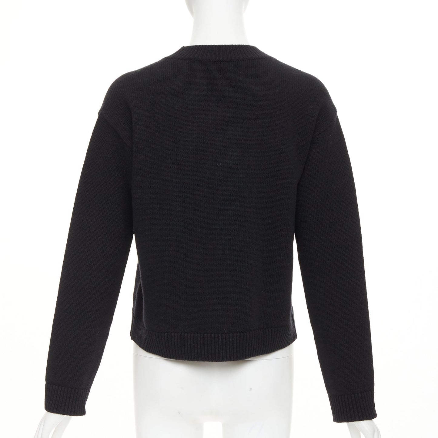 Women's Gucci wool block logo intarsia crew neck pullover sweater
