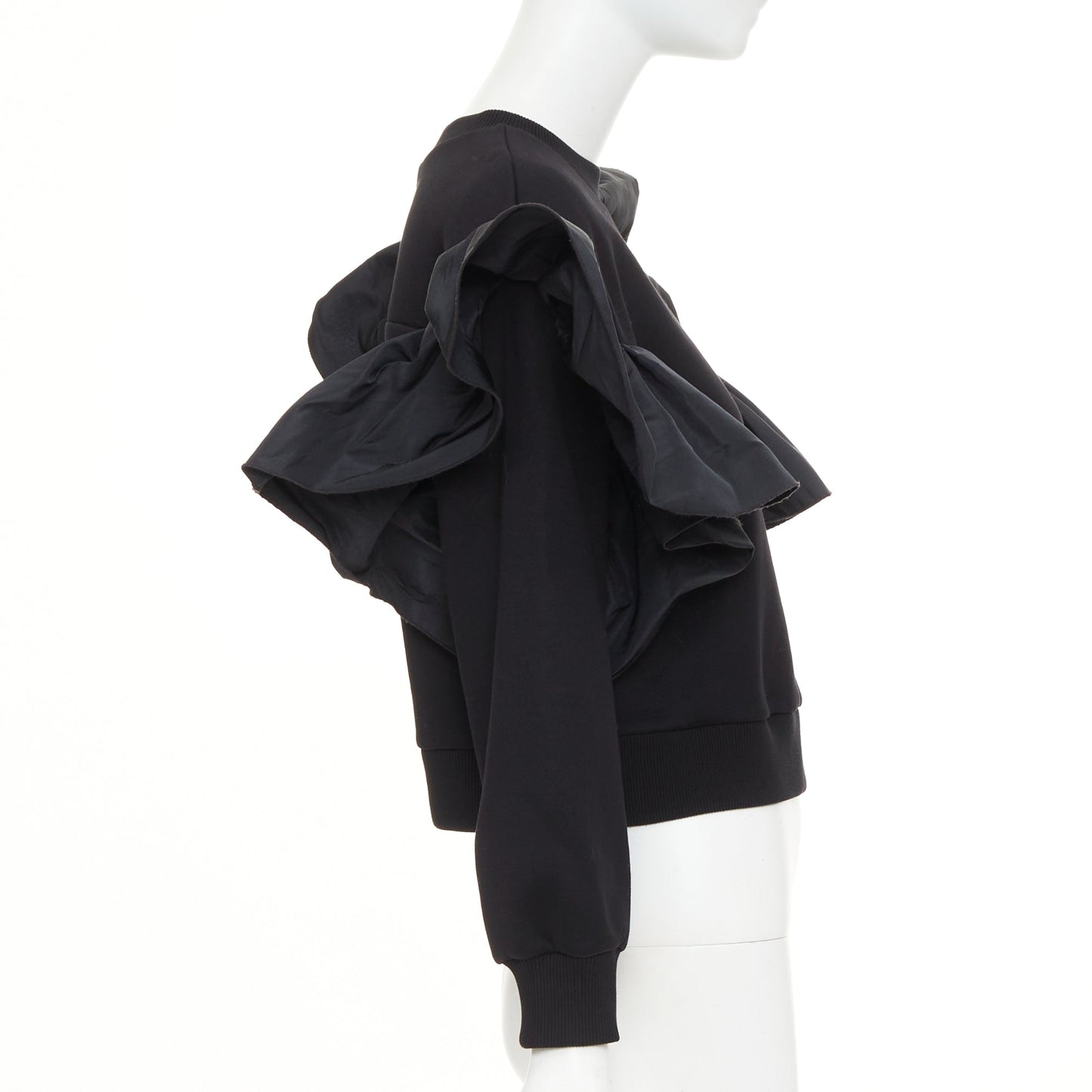 Women's Alexander McQueen ruffle cotton blend pullover sweater