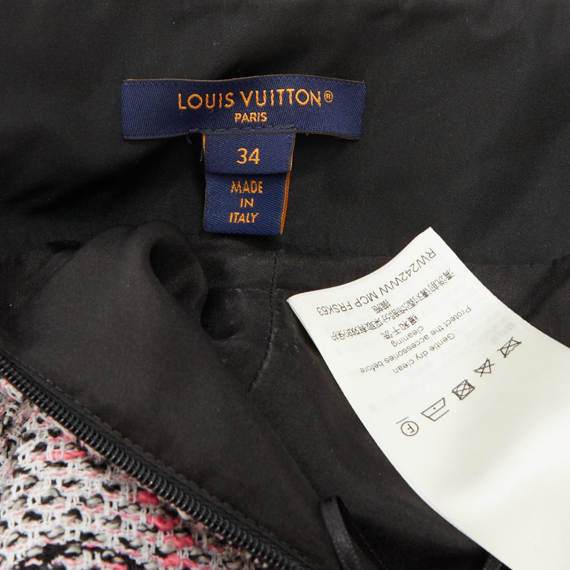 Women's Louis Vuitton Monogram Tweed Pleated Circle mini skirt