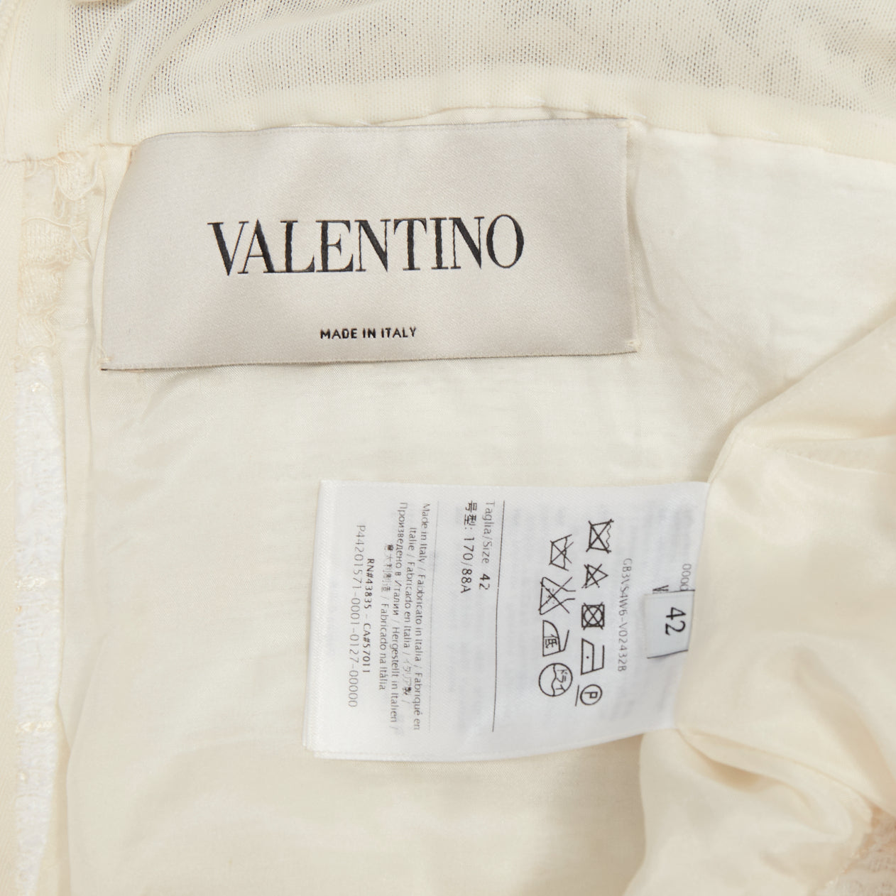 Women's Valentino lace yoke tweed mixed mini dress