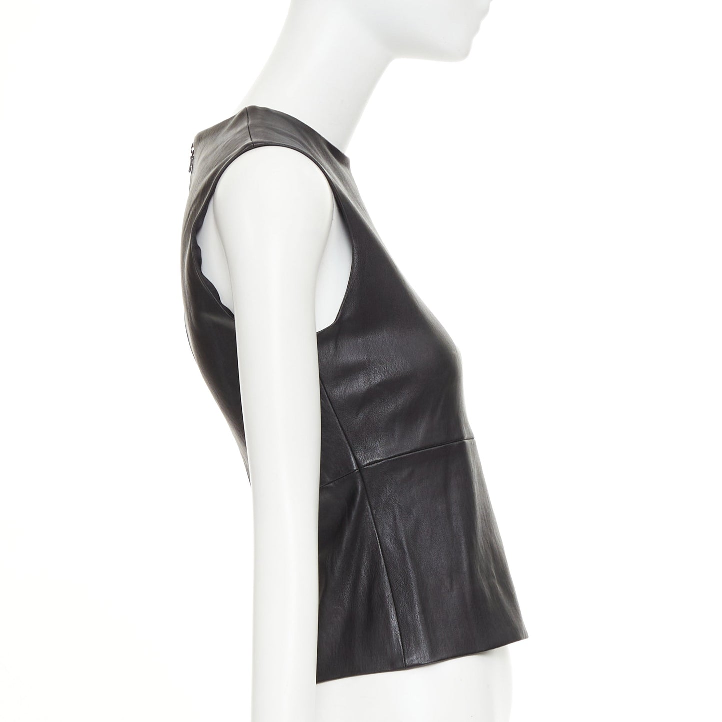 Women's The Row leather stretch minimal seam sleeveless top