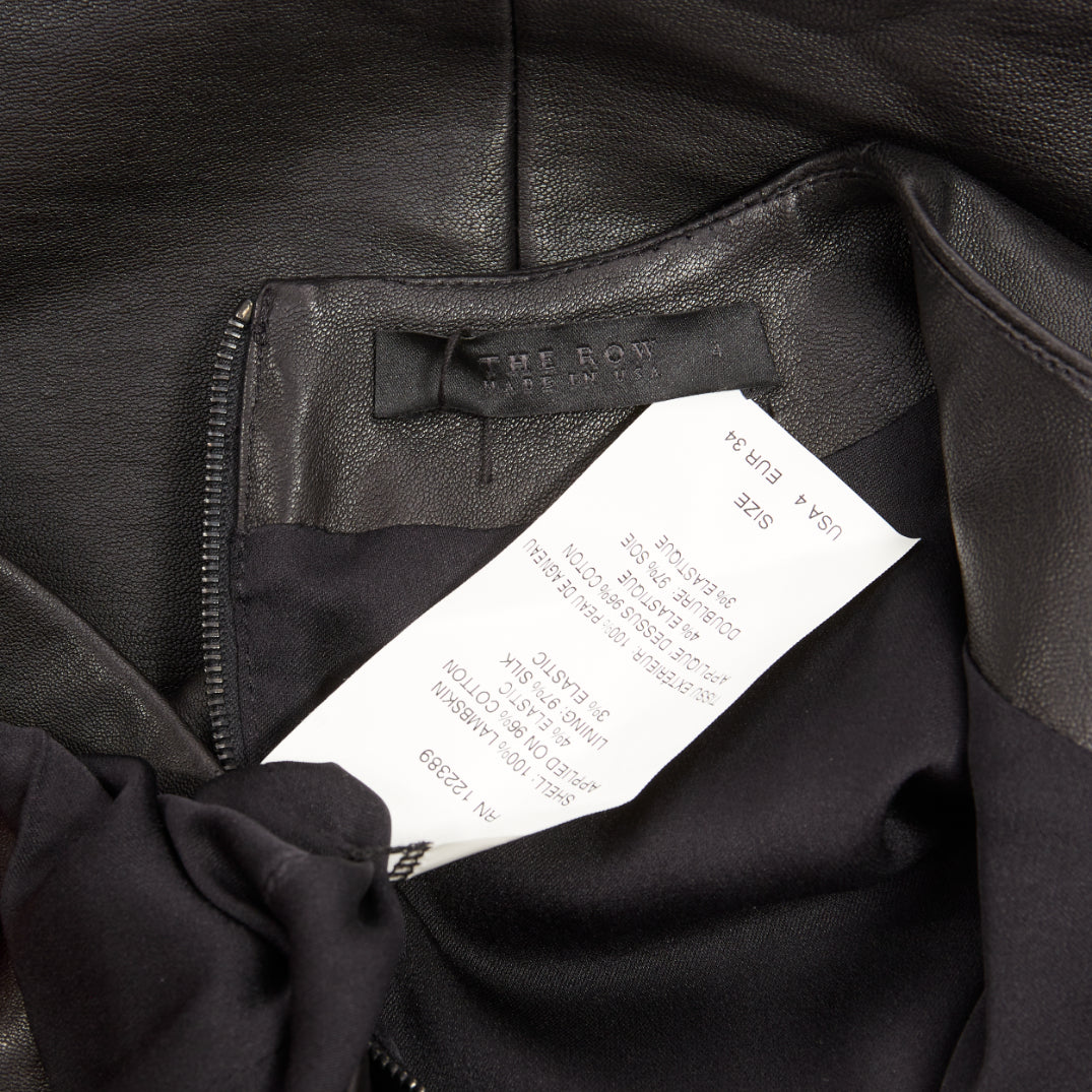 Women's The Row leather stretch minimal seam sleeveless top