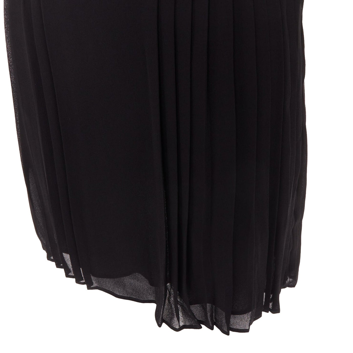 Women's Saint Laurent pussybow pleated mini dress