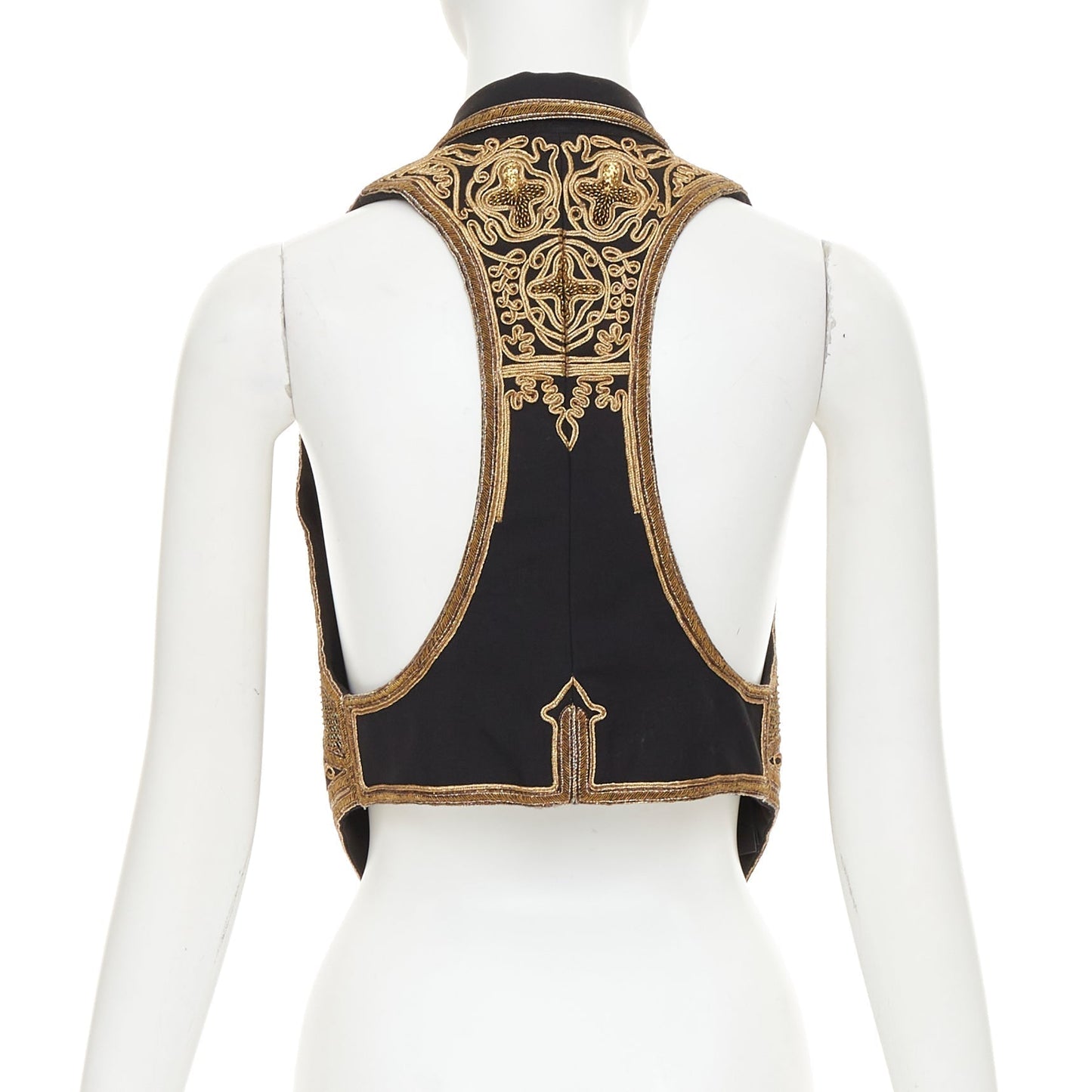 Women's Saint Laurent sequins rope bead embellished vest