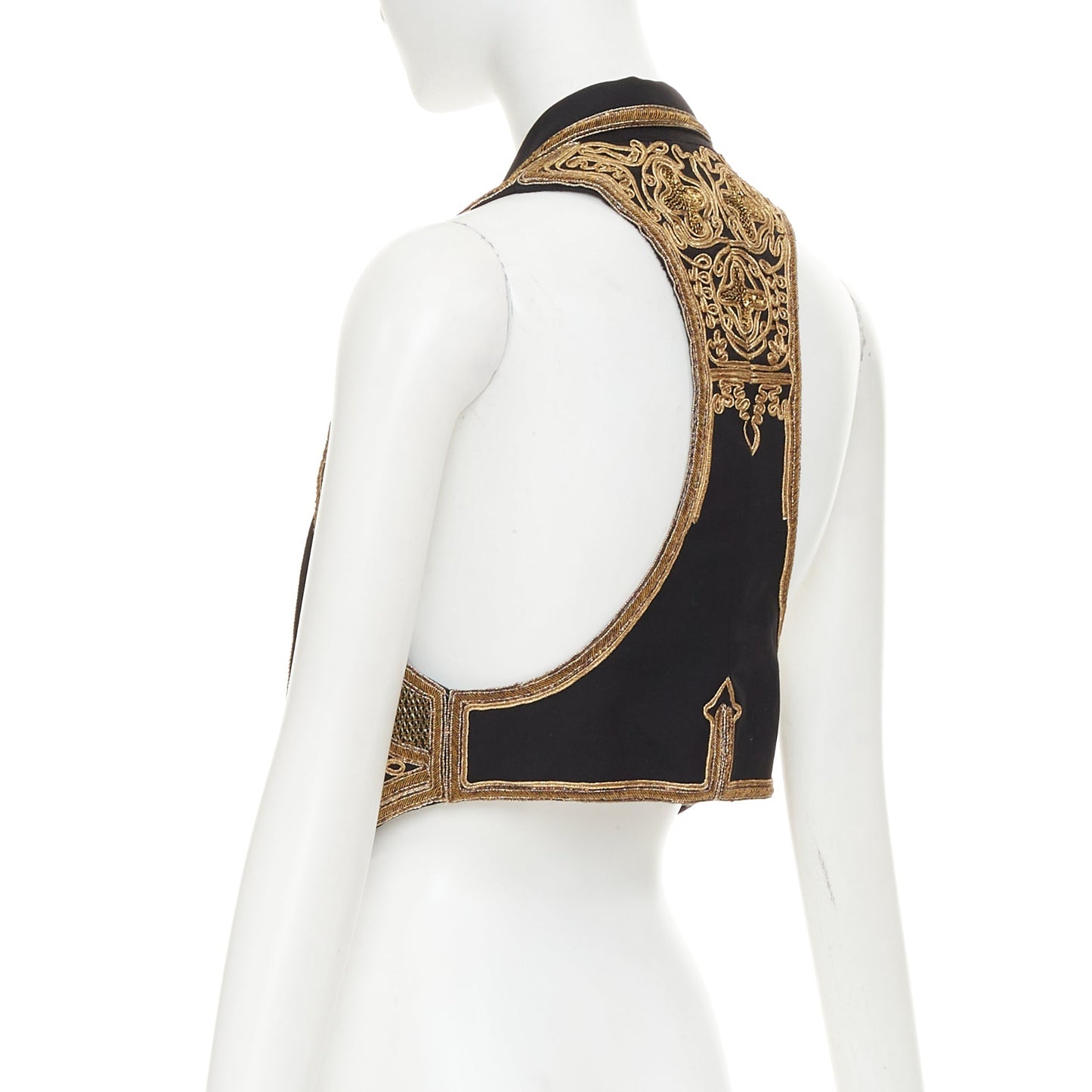 Women's Saint Laurent sequins rope bead embellished vest
