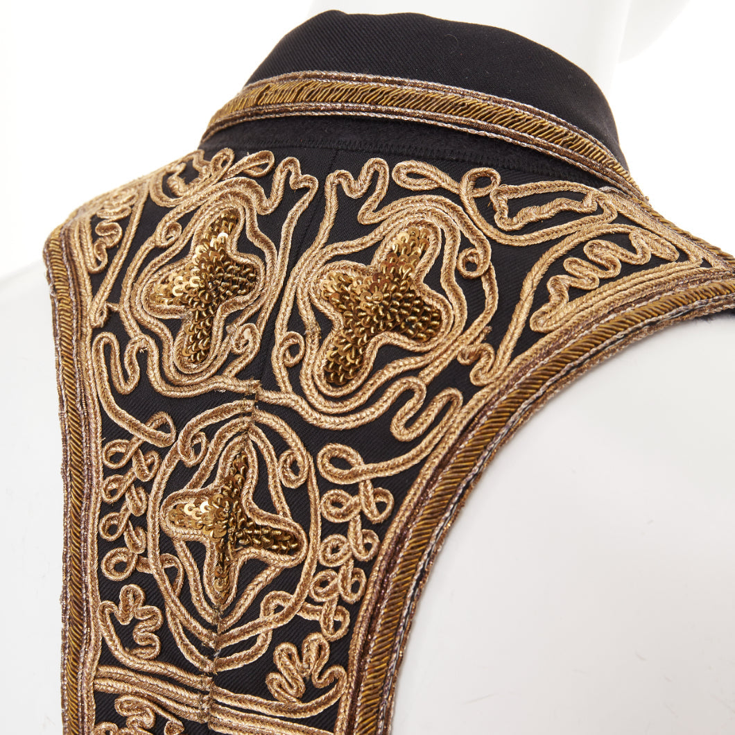Women's Saint Laurent sequins rope bead embellished vest