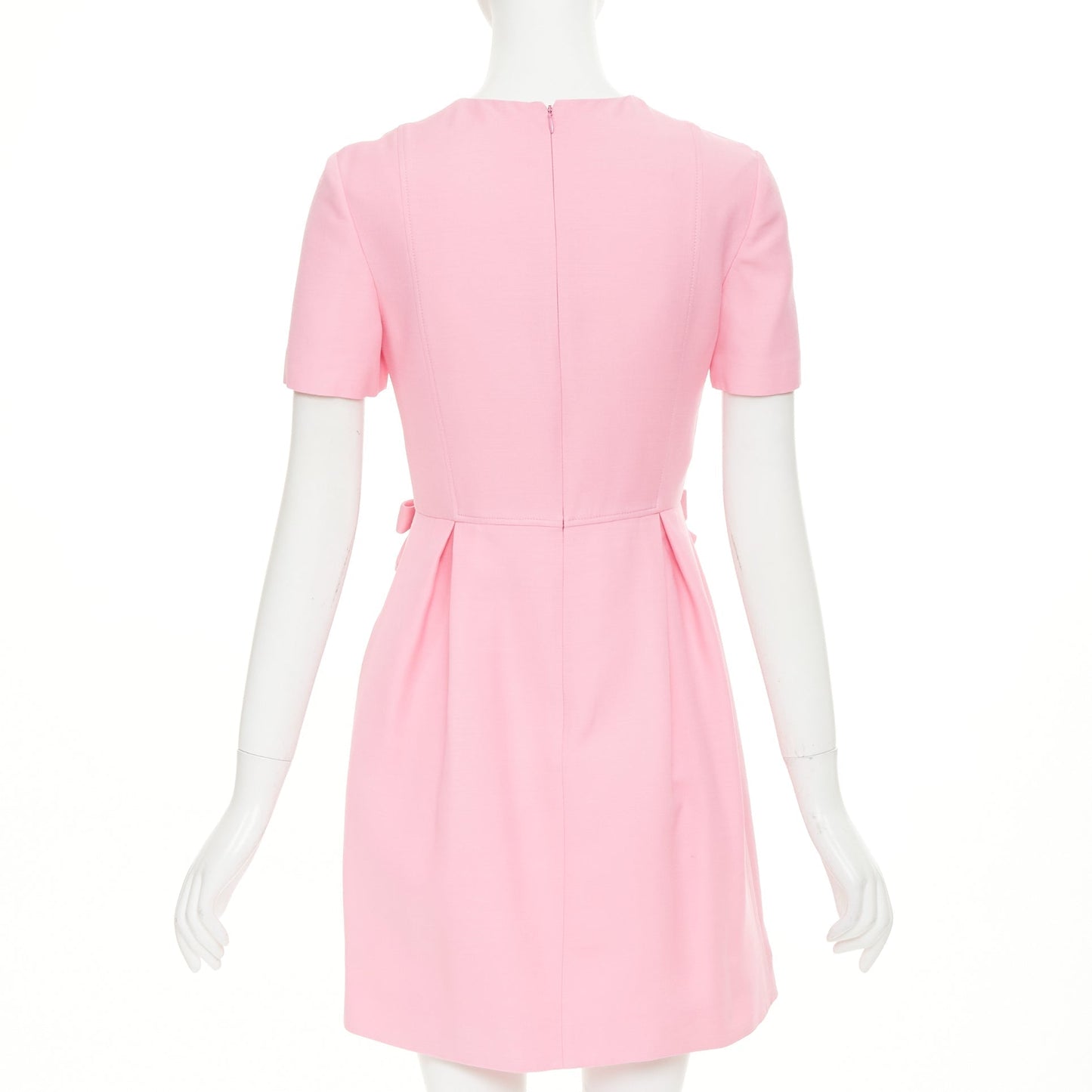 Women's Valentino Crepe Couture wool silk bow detail dress