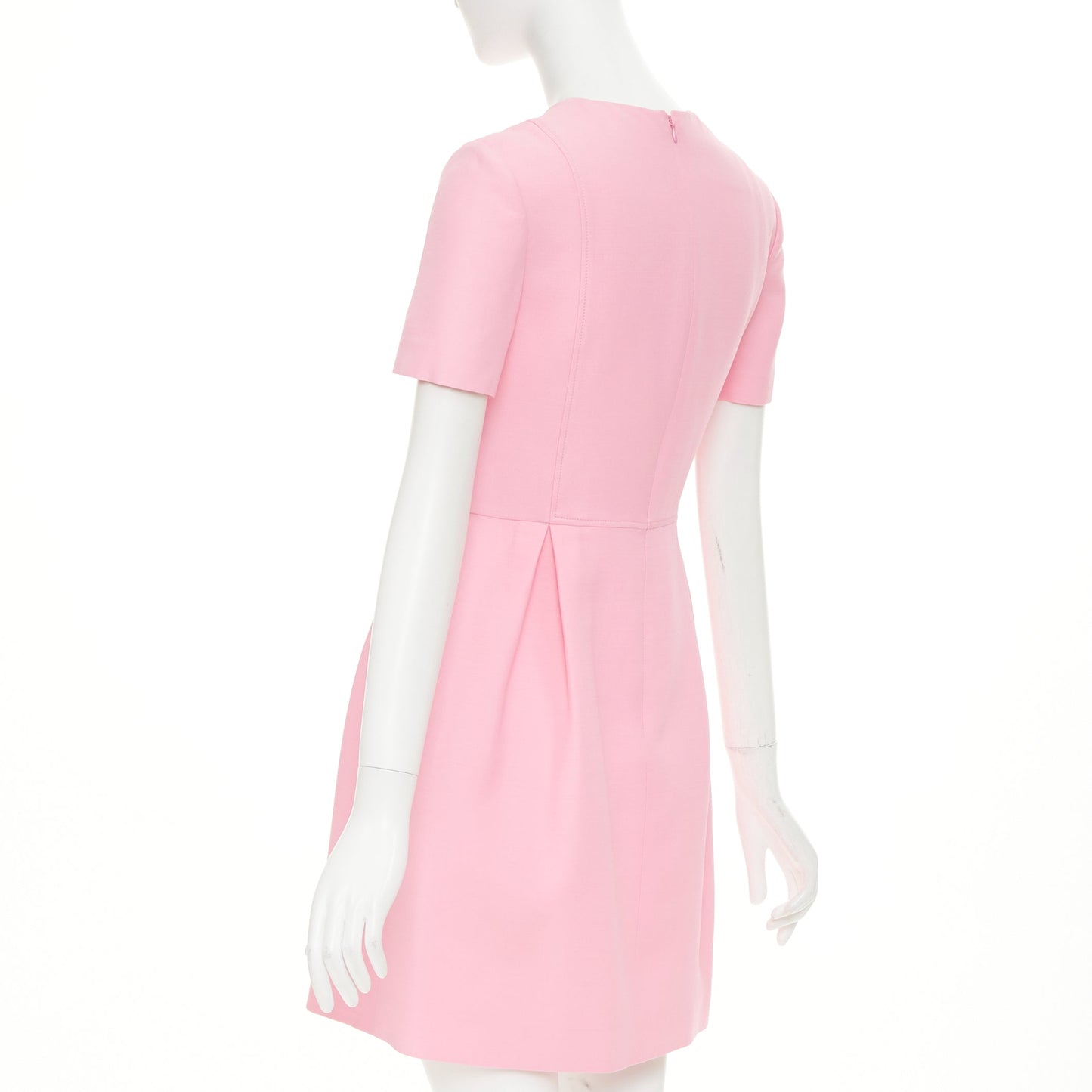 Women's Valentino Crepe Couture wool silk bow detail dress
