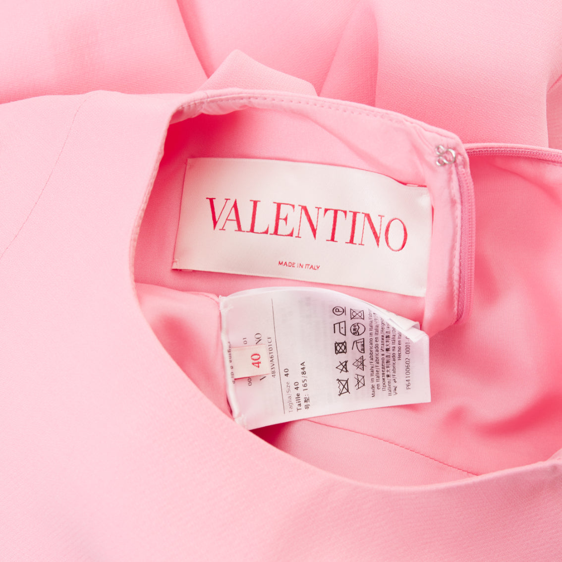 Women's Valentino Crepe Couture wool silk bow detail dress