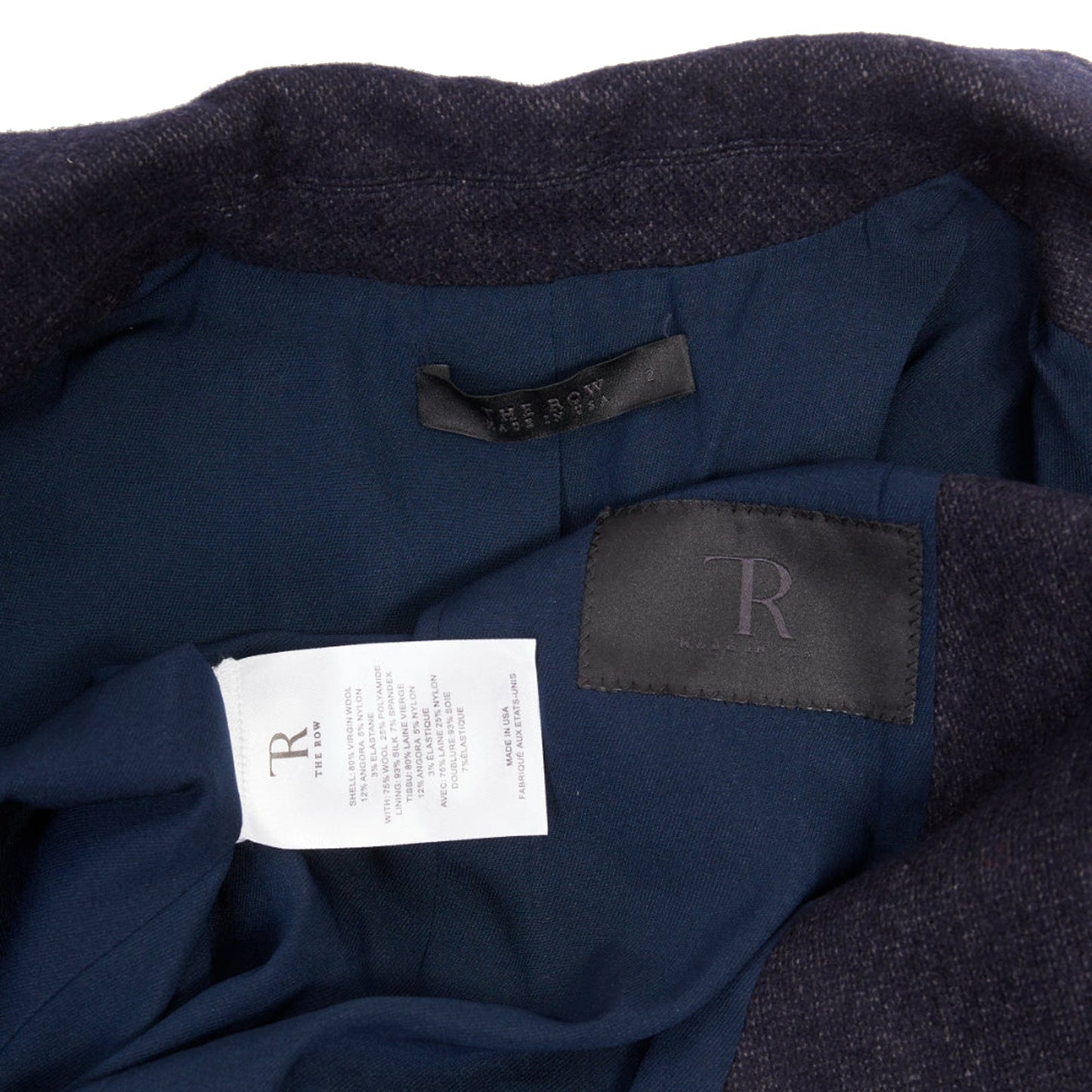 Women's The Row virgin wool angora single breasted blazer