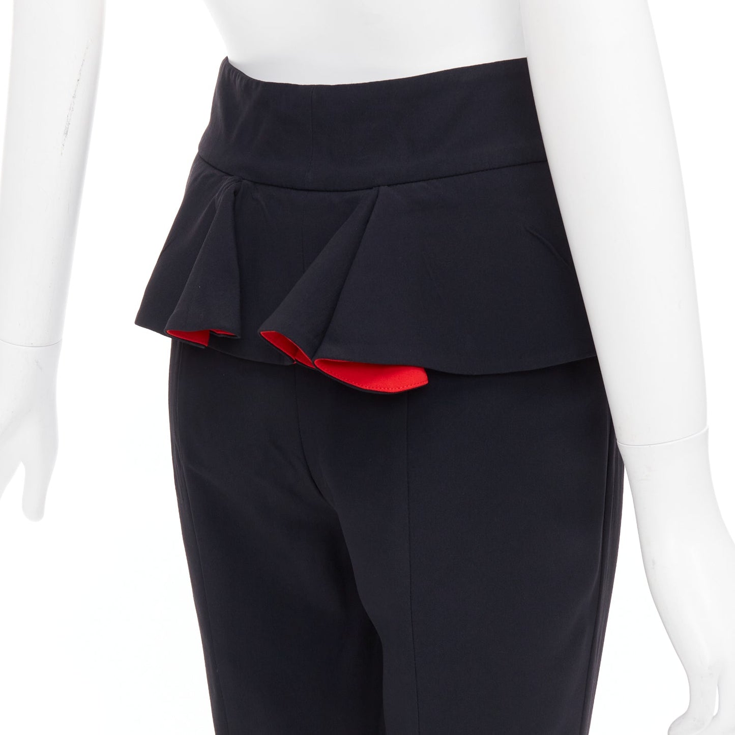 Women's Alexander McQueen lined peplum cropped trousers