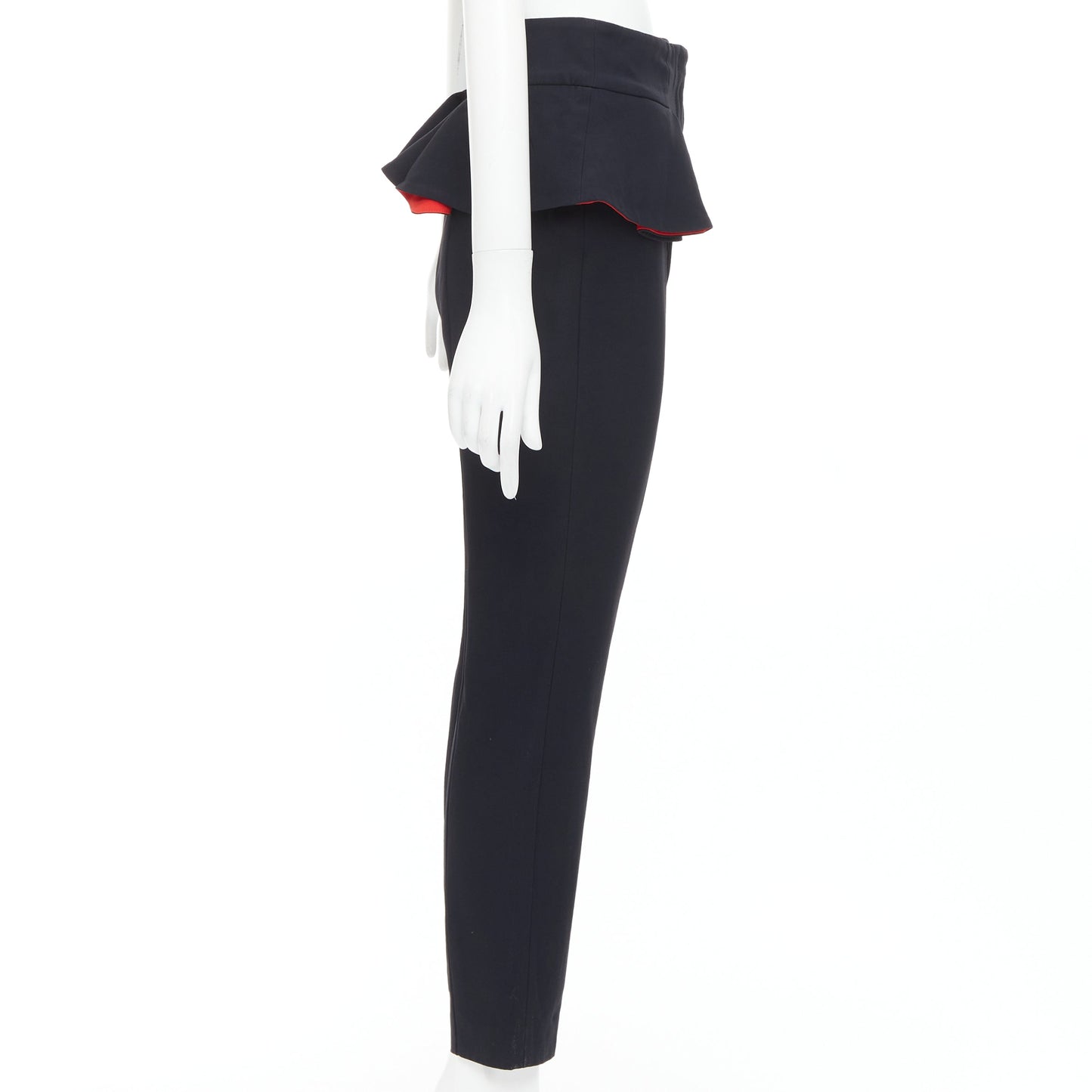 Women's Alexander McQueen lined peplum cropped trousers