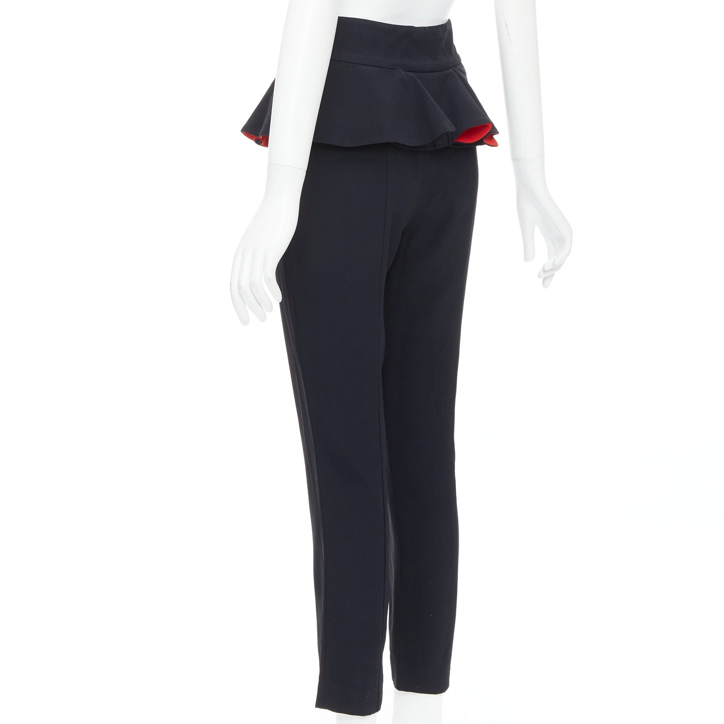 Women's Alexander McQueen lined peplum cropped trousers