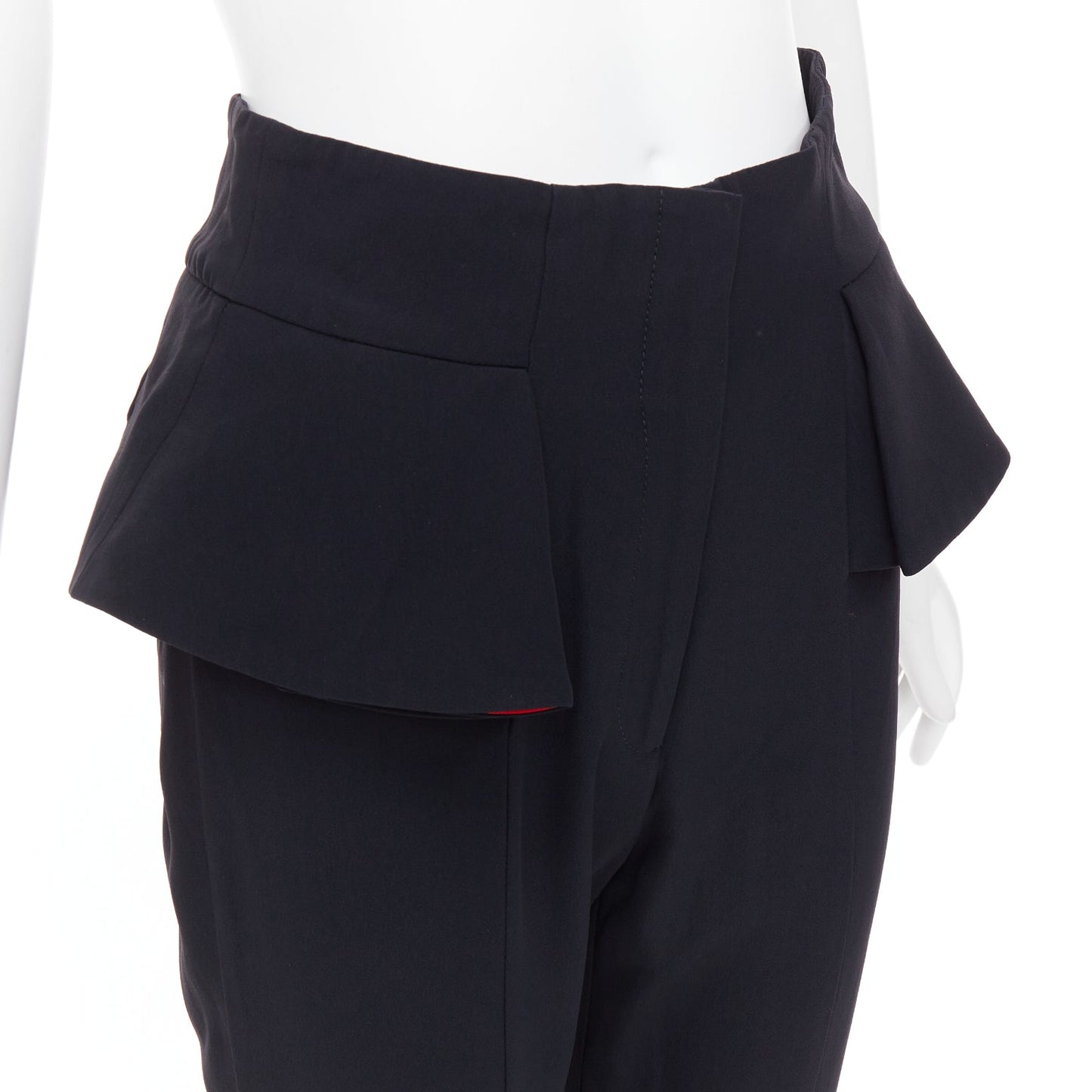 Women's Alexander McQueen lined peplum cropped trousers