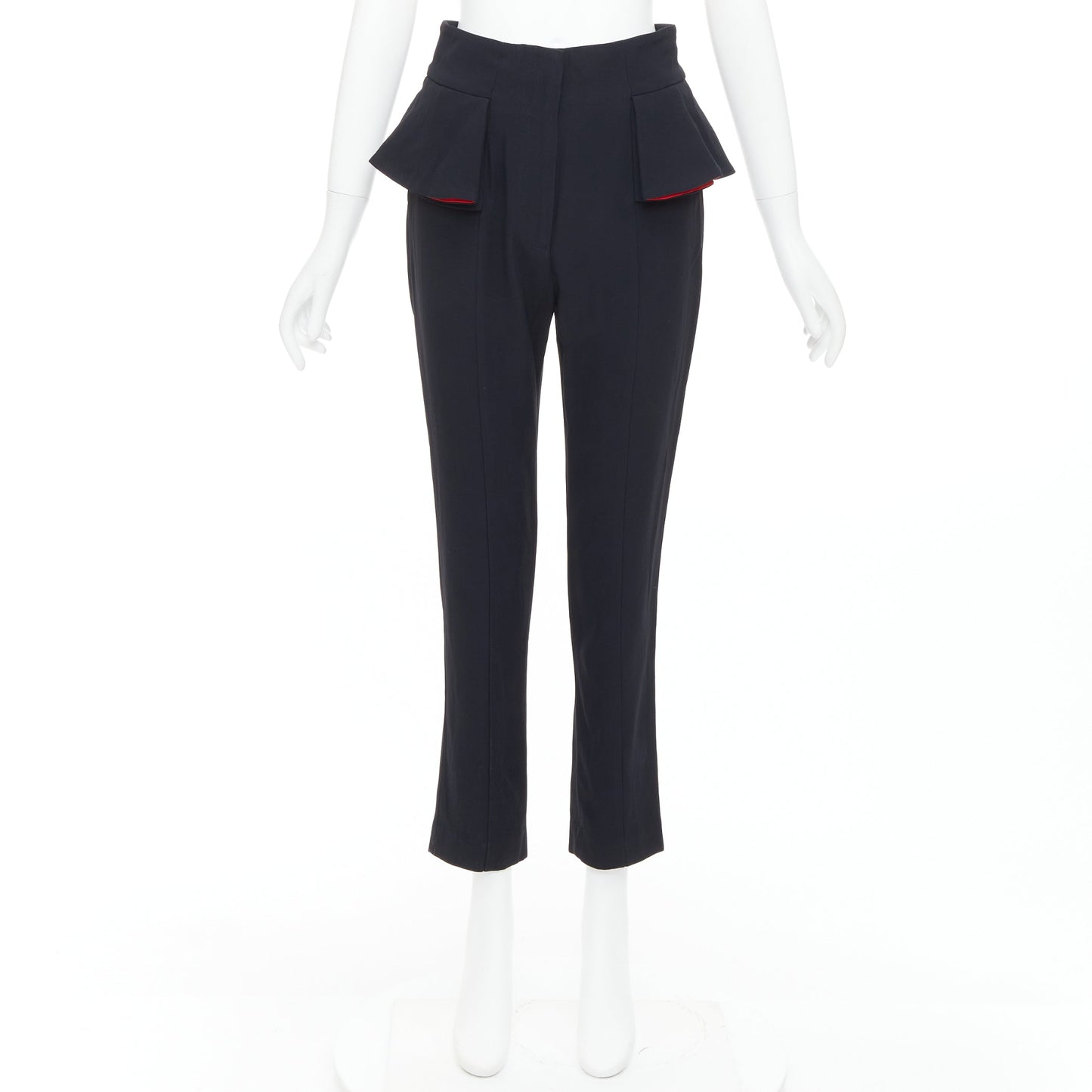 Women's Alexander McQueen lined peplum cropped trousers