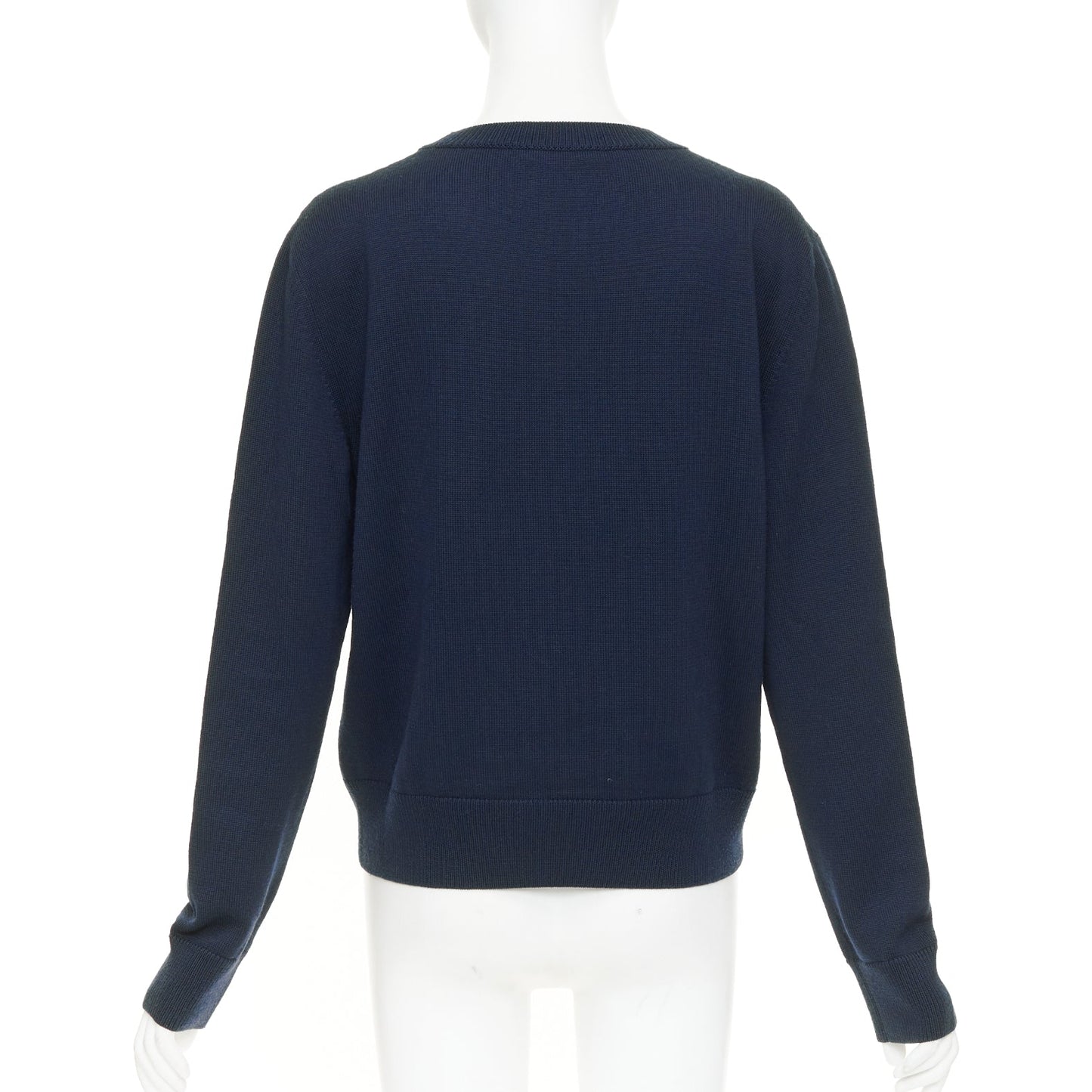 Women's Saint Laurent LouLou Script wool embroidered sweater