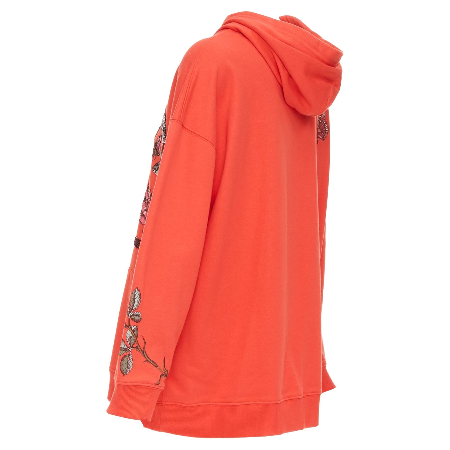 Women's Valentino VLogo sequin butterfly rose embroidery hoodie