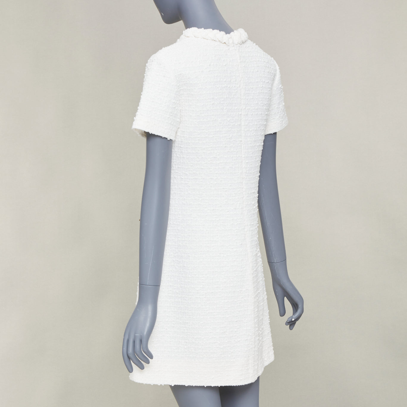 Women's Valentino cotton tweed short sleeve dress