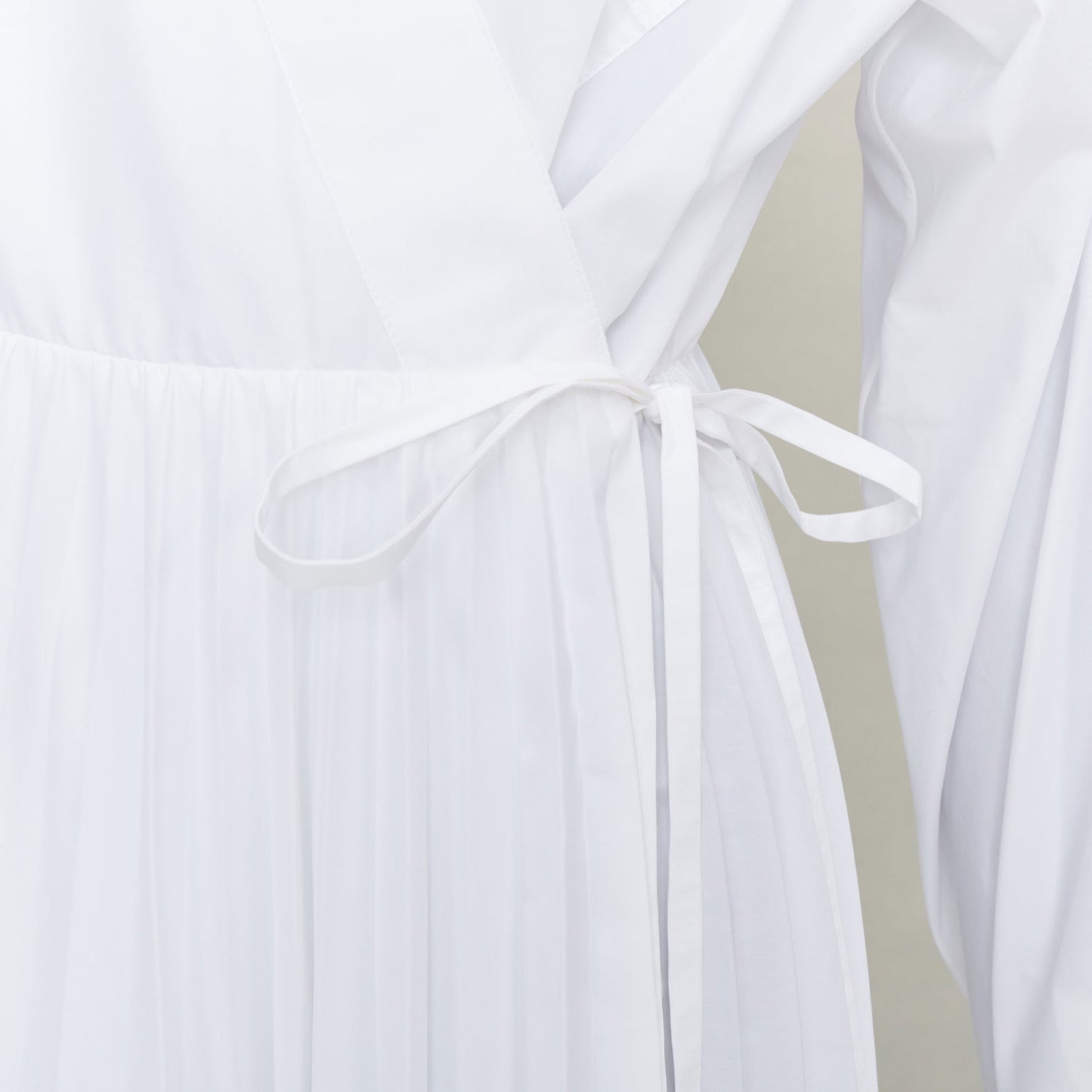 Women's Valentino Le Blanc cotton blend pleated skirt dress