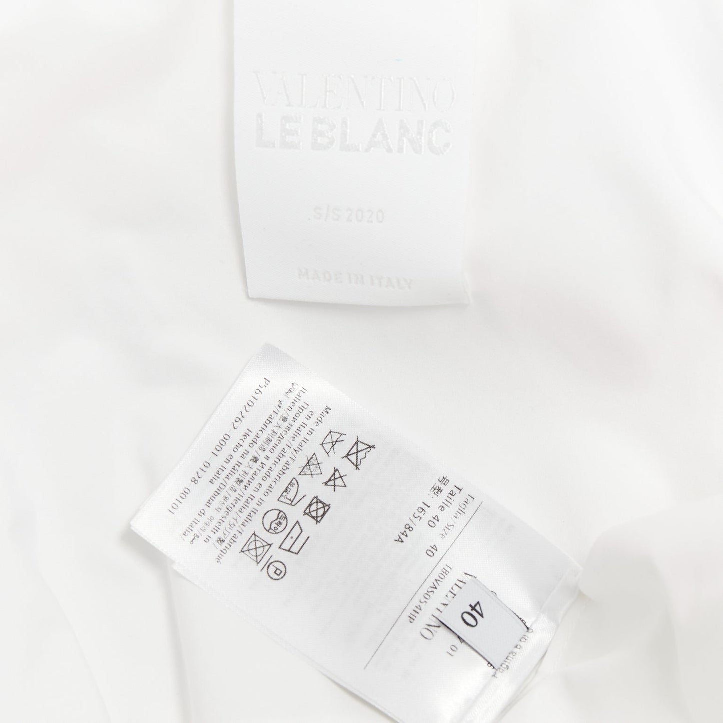 Women's Valentino Le Blanc cotton blend pleated skirt dress