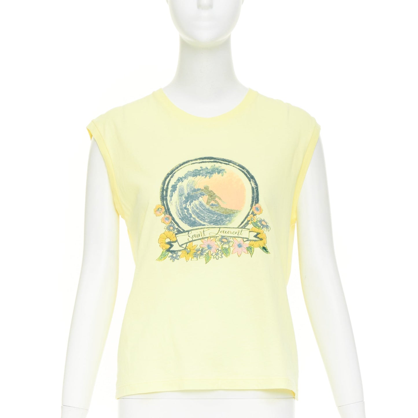 Women's Saint Laurent Surfer Graphic print muscle tank top