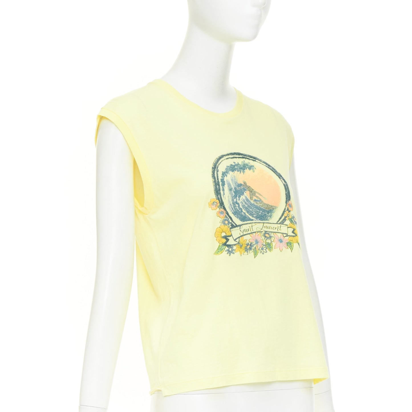Women's Saint Laurent Surfer Graphic print muscle tank top