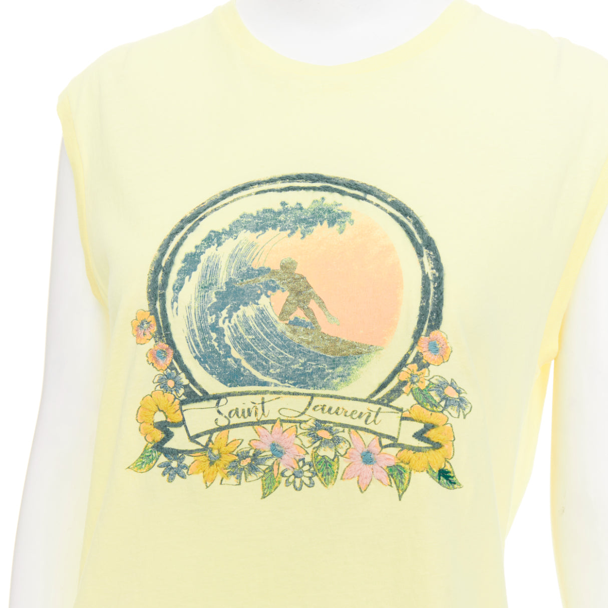 Women's Saint Laurent Surfer Graphic print muscle tank top