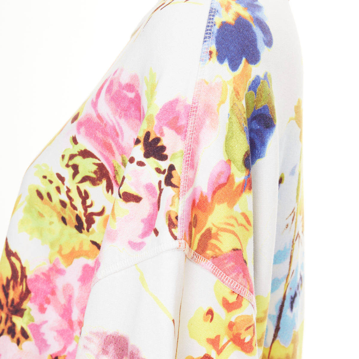 Women's Dries Van Noten floral graphic wide sleeve sweatshirt