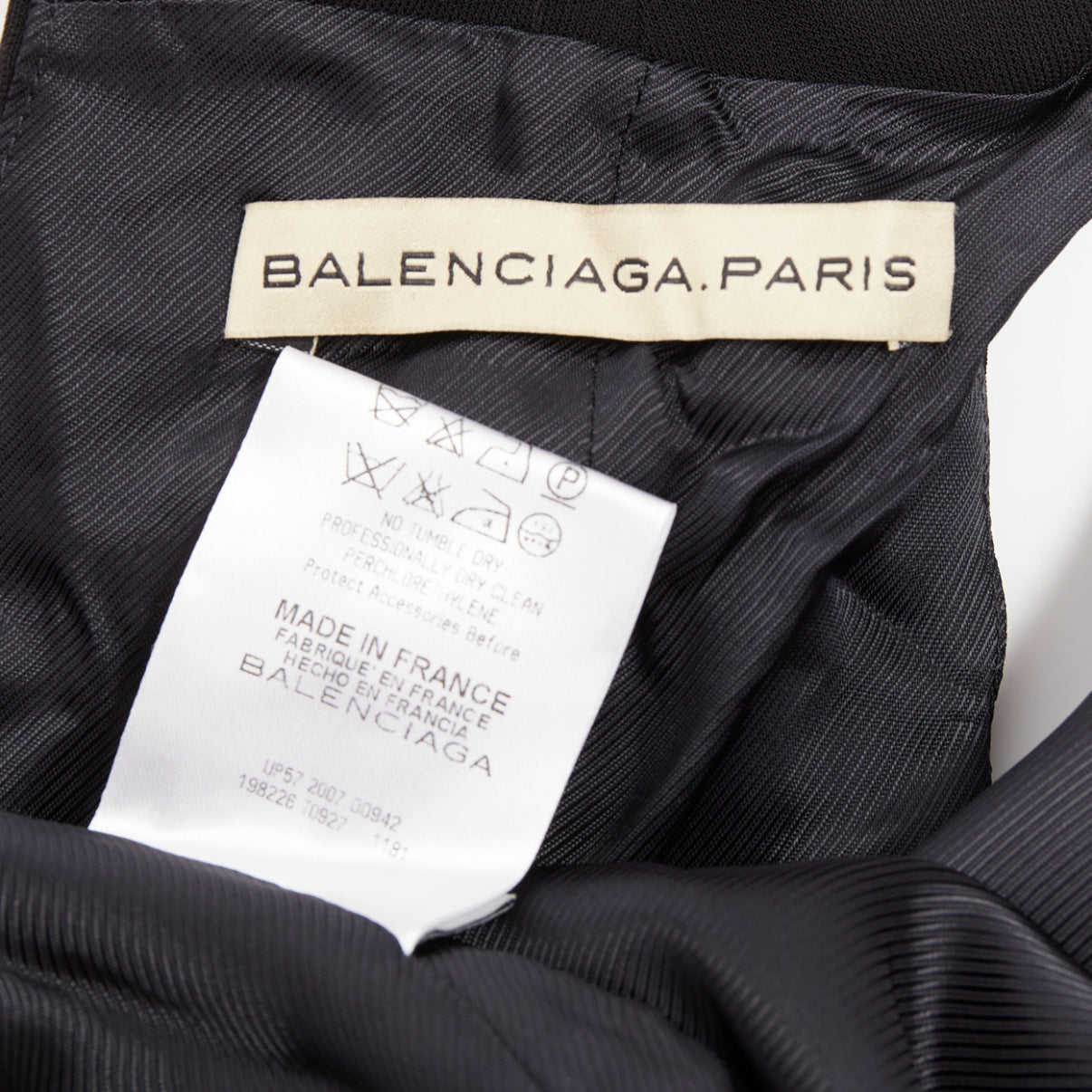 Women's Balenciaga rope eyelet gathered neck silk mini dress