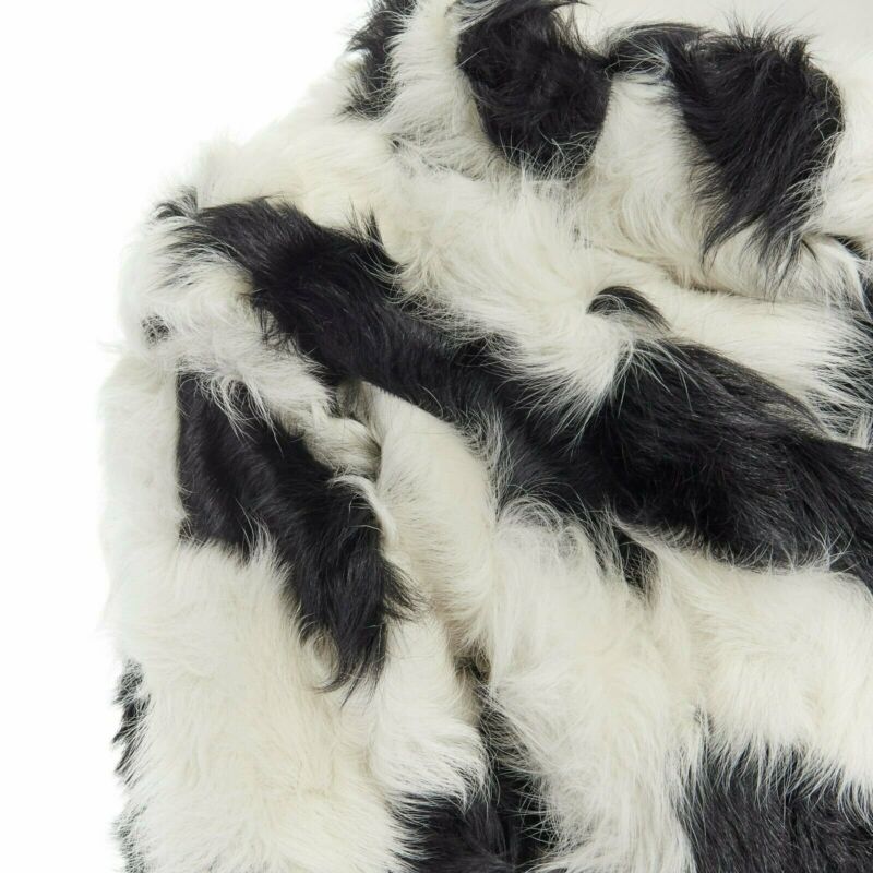 Women's Dries Van Noten goat fur high neck boxy sweater top