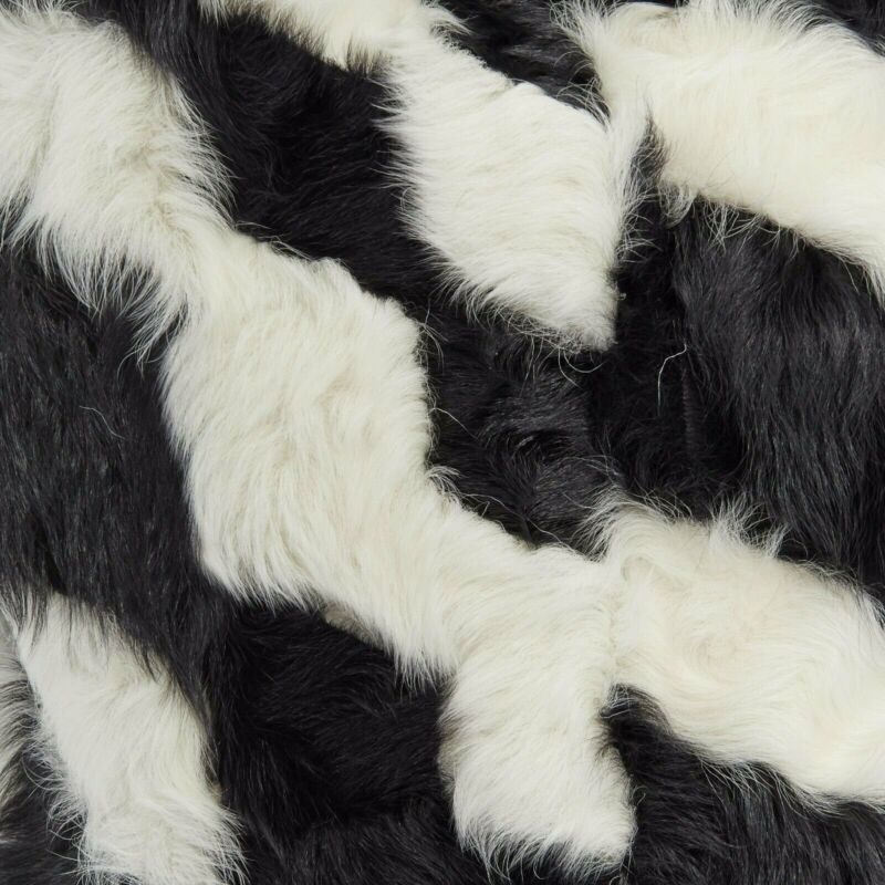 Women's Dries Van Noten goat fur high neck boxy sweater top