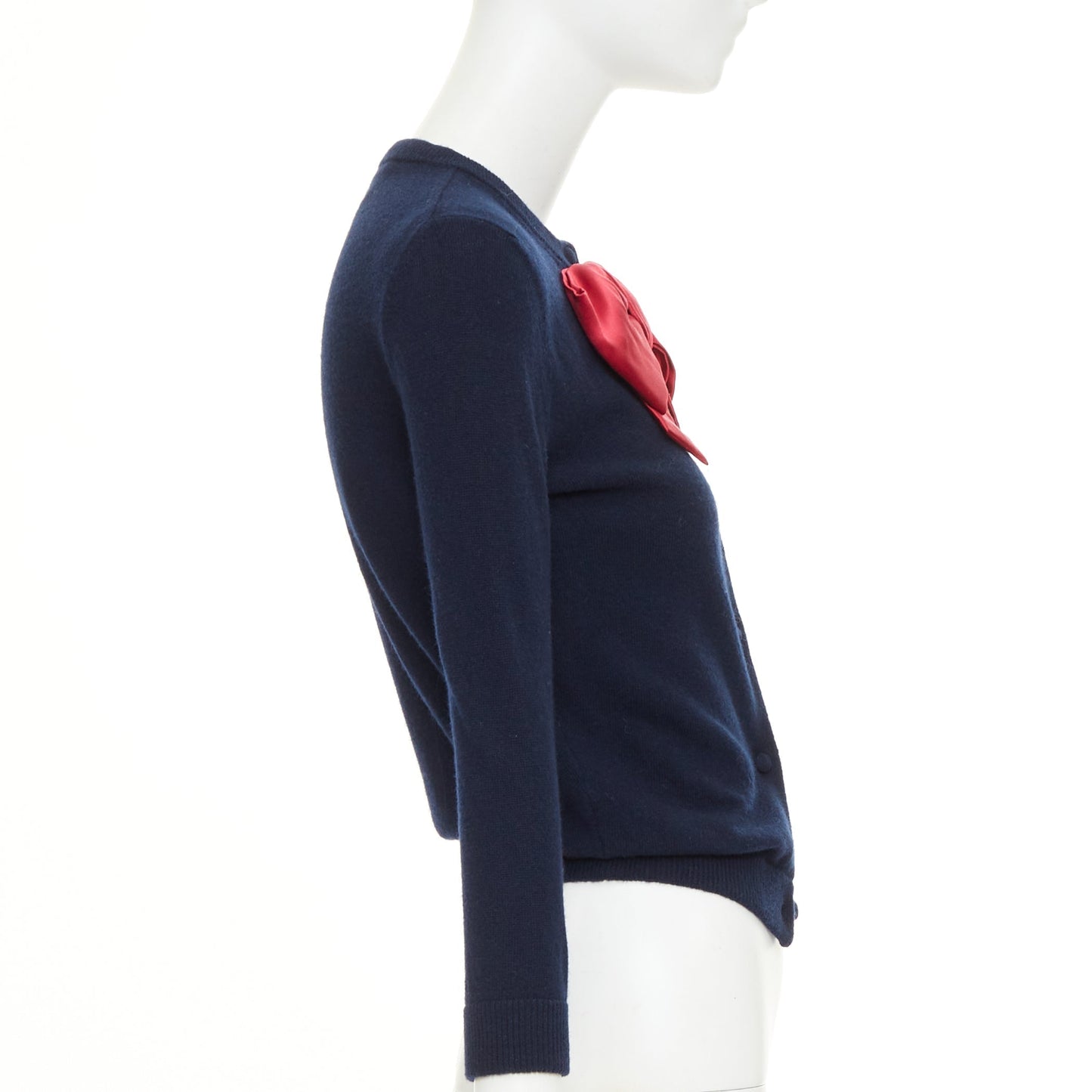Women's Valentino wool oversized silk double duchesse bow cardigan