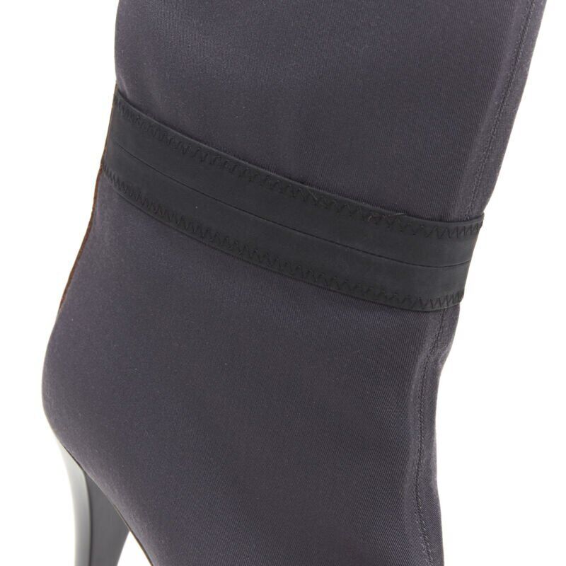 Women's Marni fabric upper leather platform high heel boot
