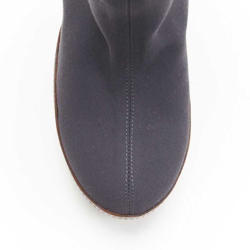 Women's Marni fabric upper leather platform high heel boot