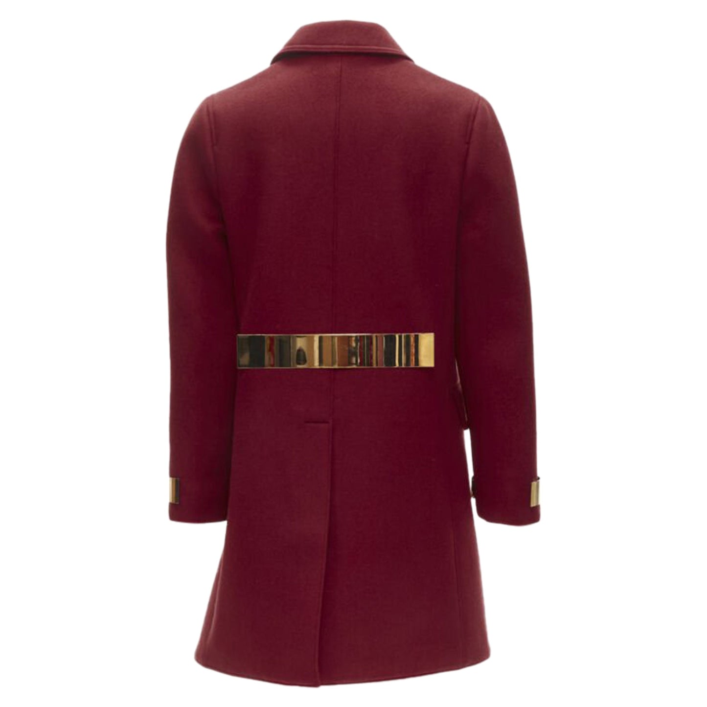 Women's Burberry Prorsum cashmere blend metal bar coat
