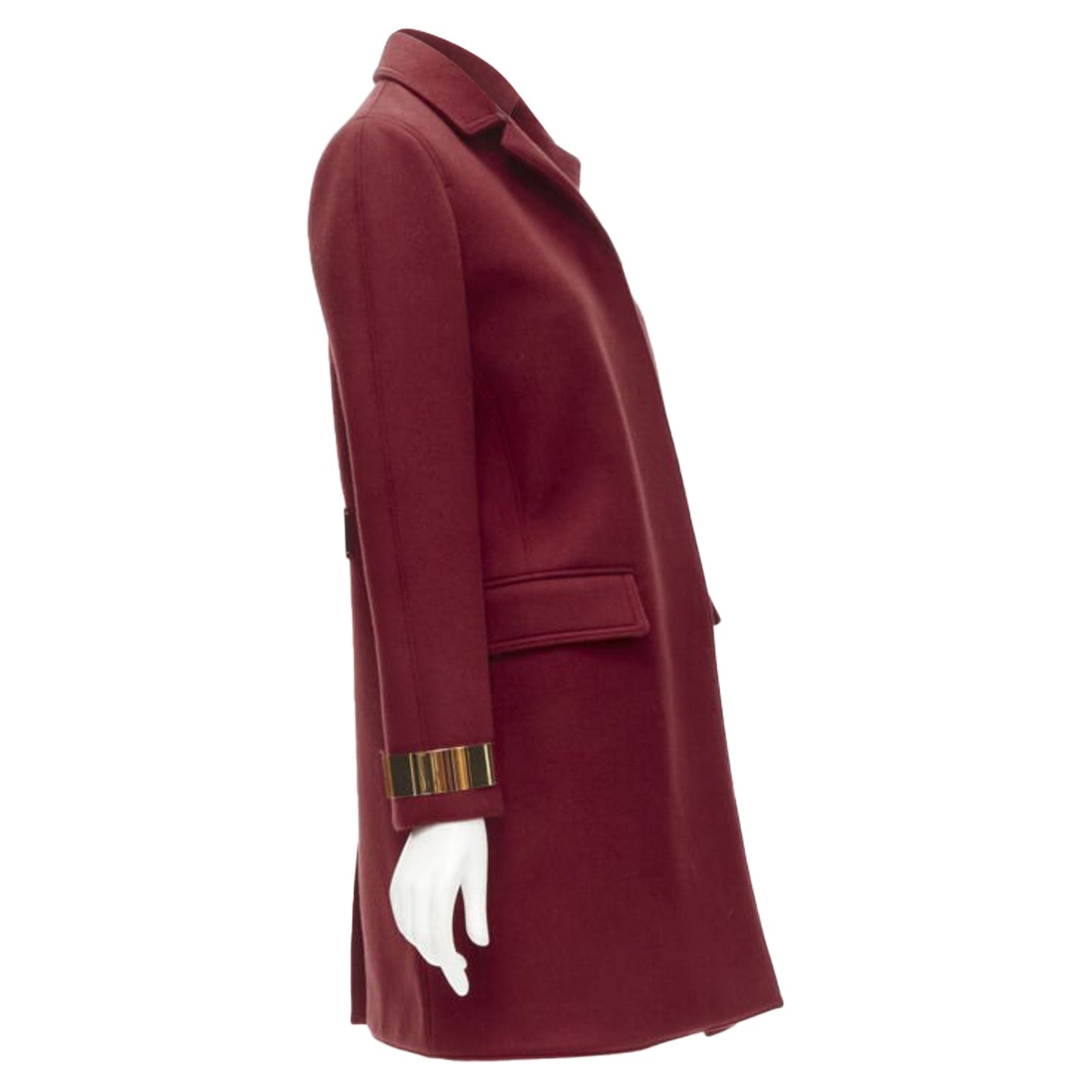Women's Burberry Prorsum cashmere blend metal bar coat